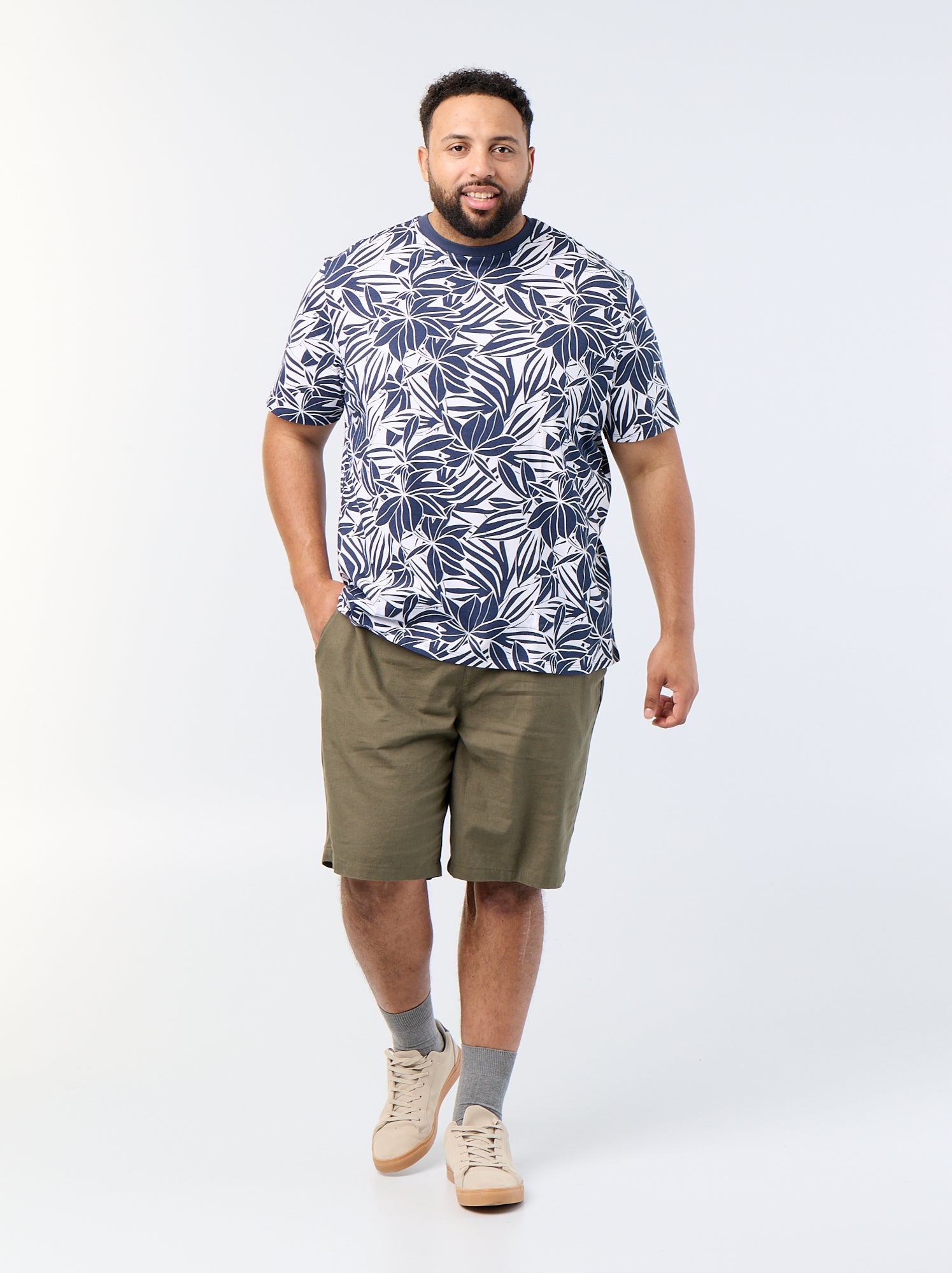 T-shirt imprimé à manches courtes - Bleu (FUV45_2)