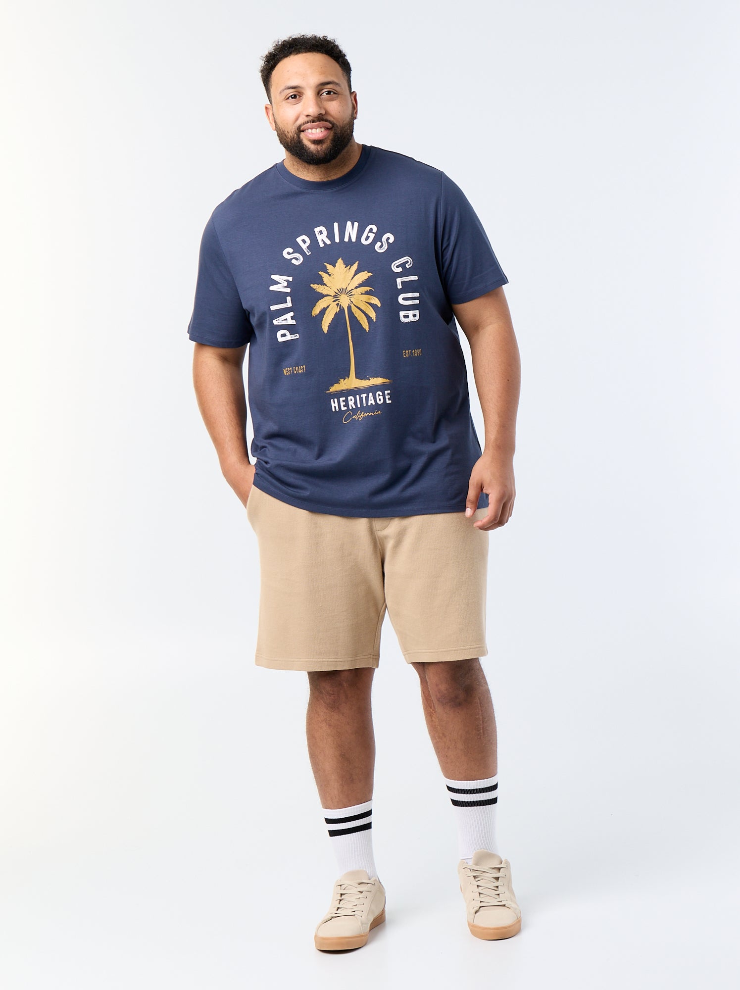 T-shirt imprimé à manches courtes - Bleu (FUV45_8)
