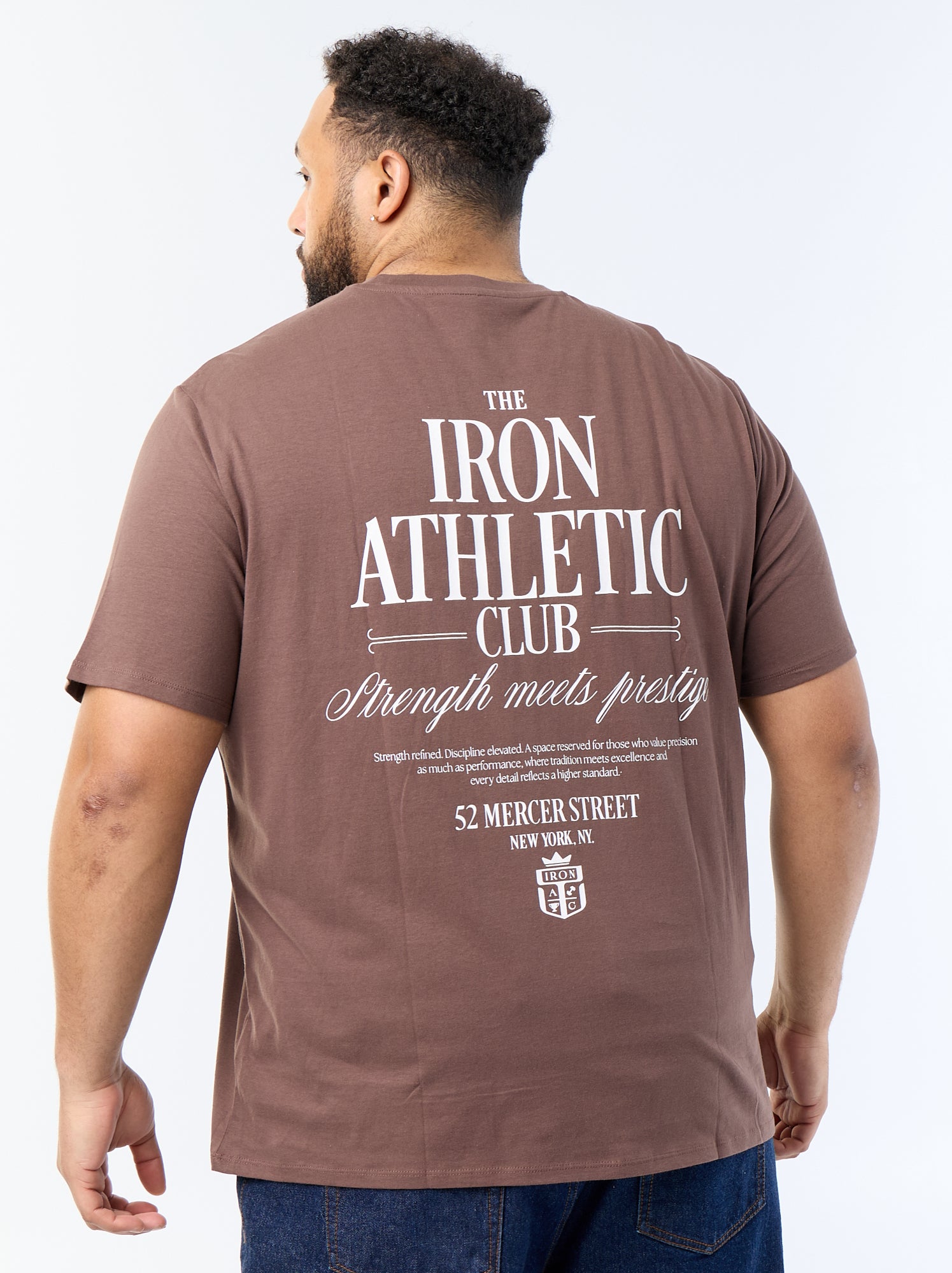 T-shirt imprimé à manches courtes - Marron