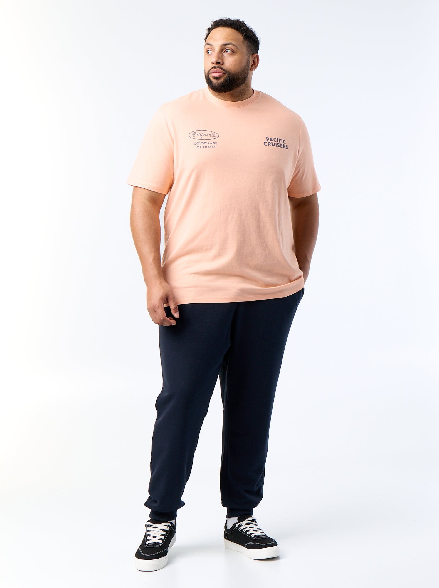 T-shirt imprimé à manches courtes - Orange