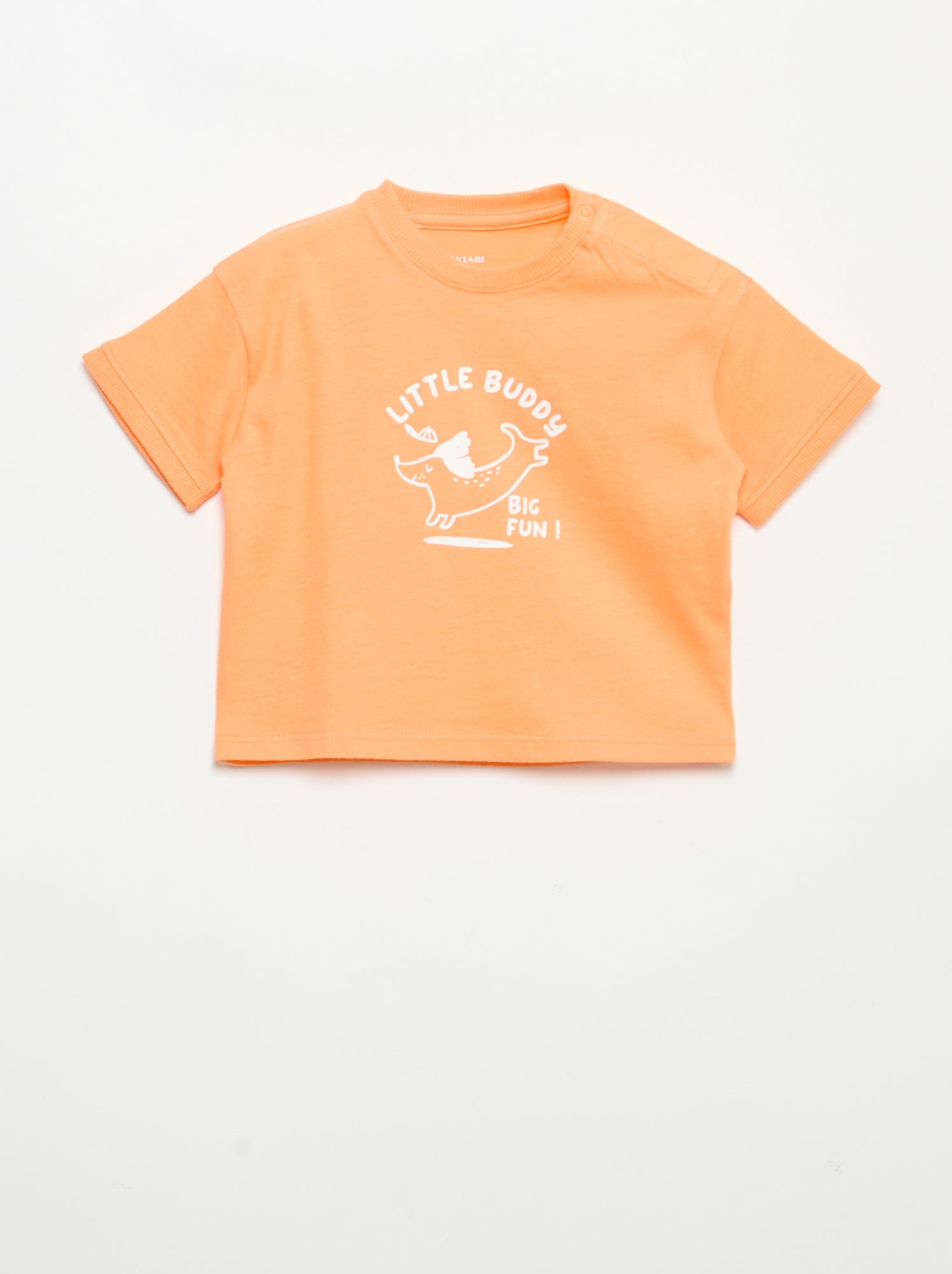 T-shirt imprimé à manches courtes - Orange