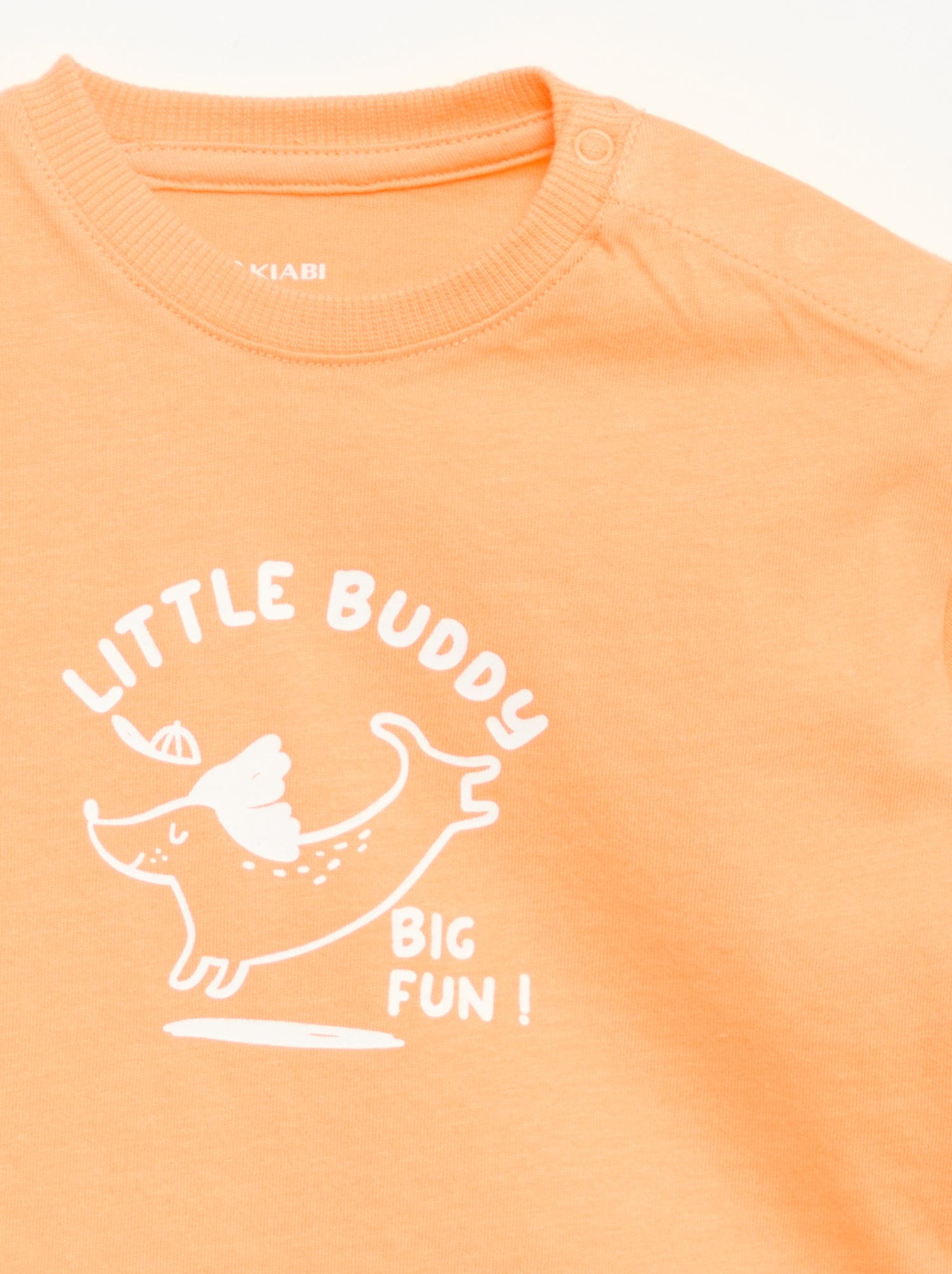 T-shirt imprimé à manches courtes - Orange