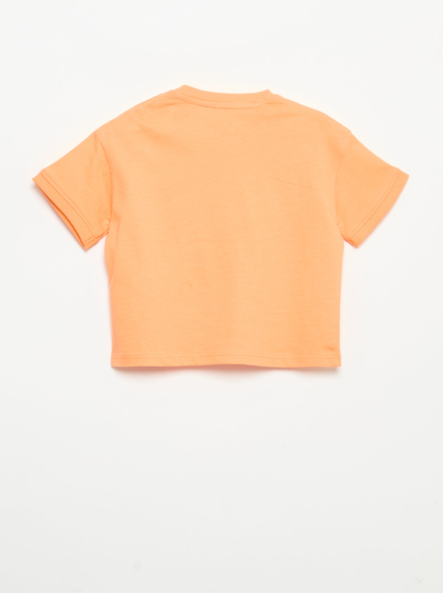 T-shirt imprimé à manches courtes - Orange