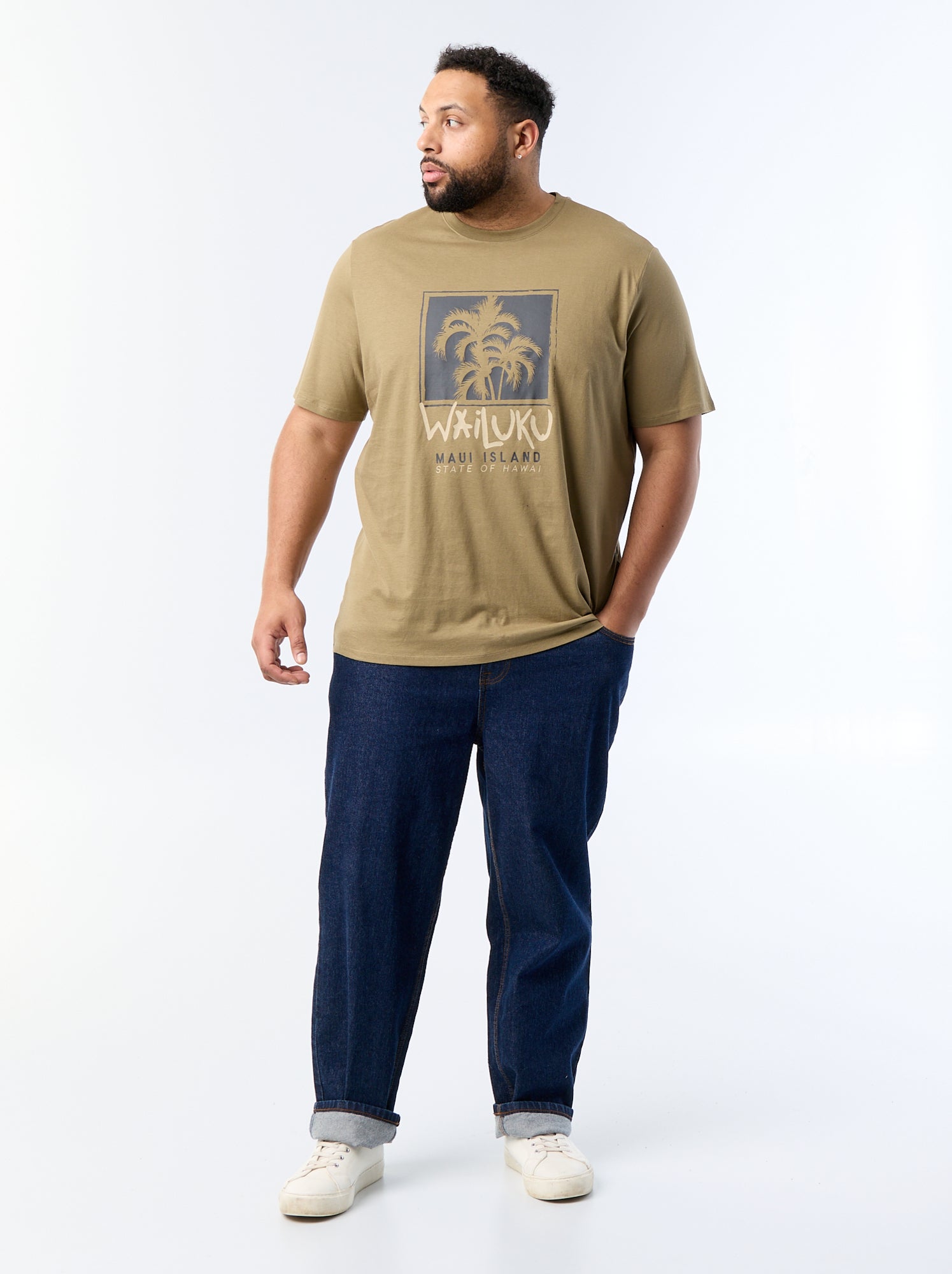T-shirt imprimé à manches courtes - Vert (FUV45_15)