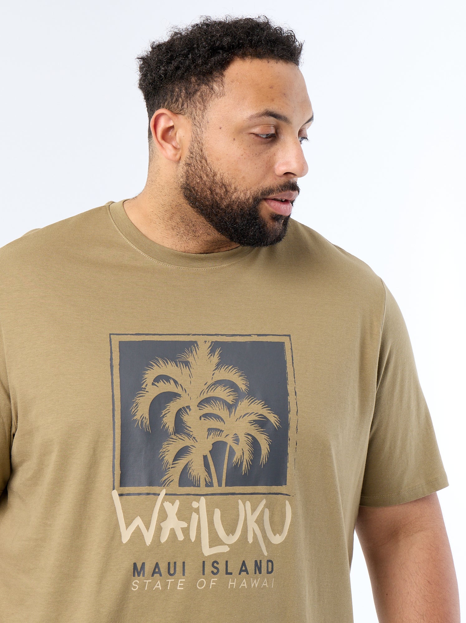 T-shirt imprimé à manches courtes - Vert (FUV45_15)