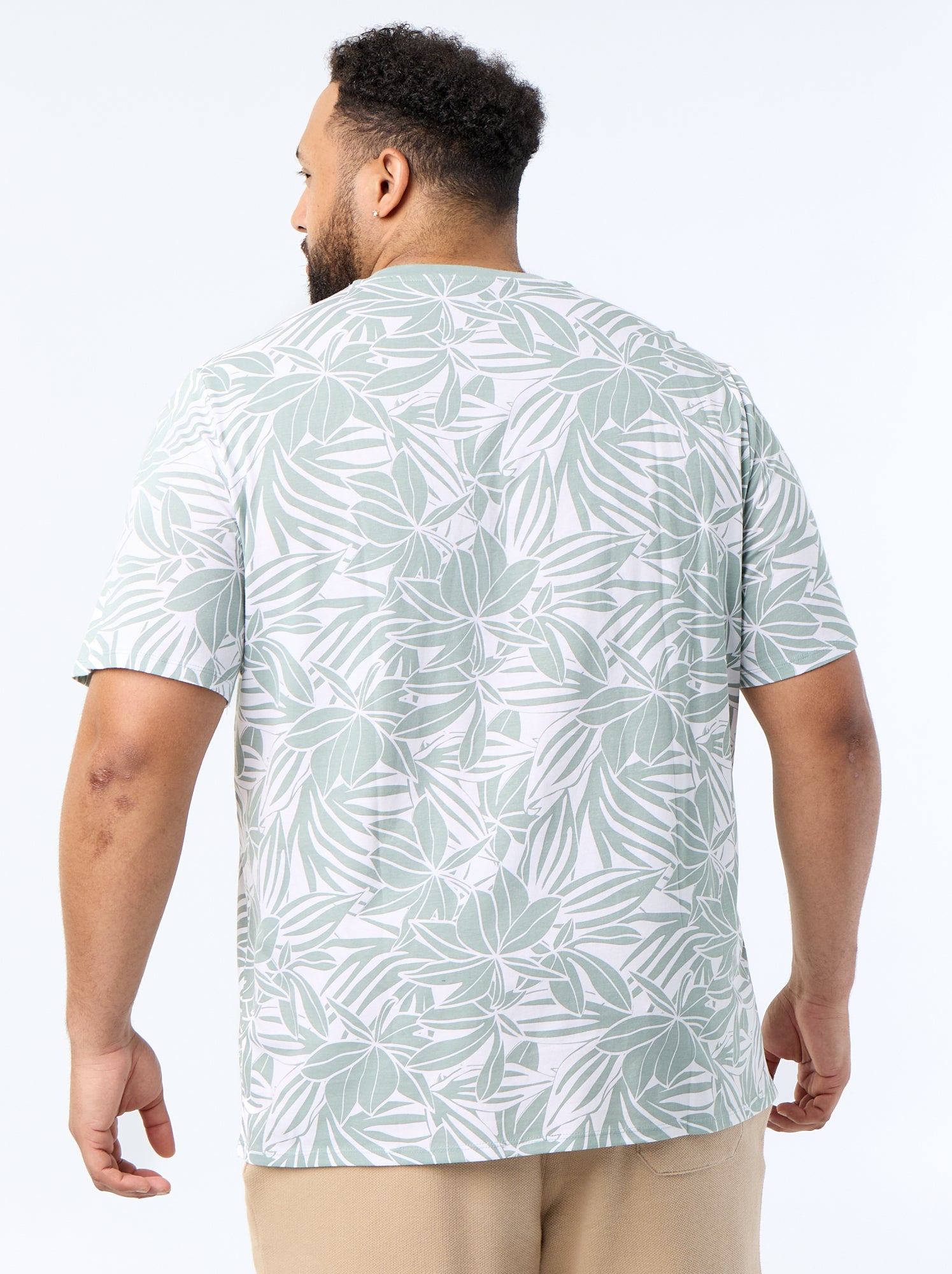 T-shirt imprimé à manches courtes - Vert (FUV45_3)