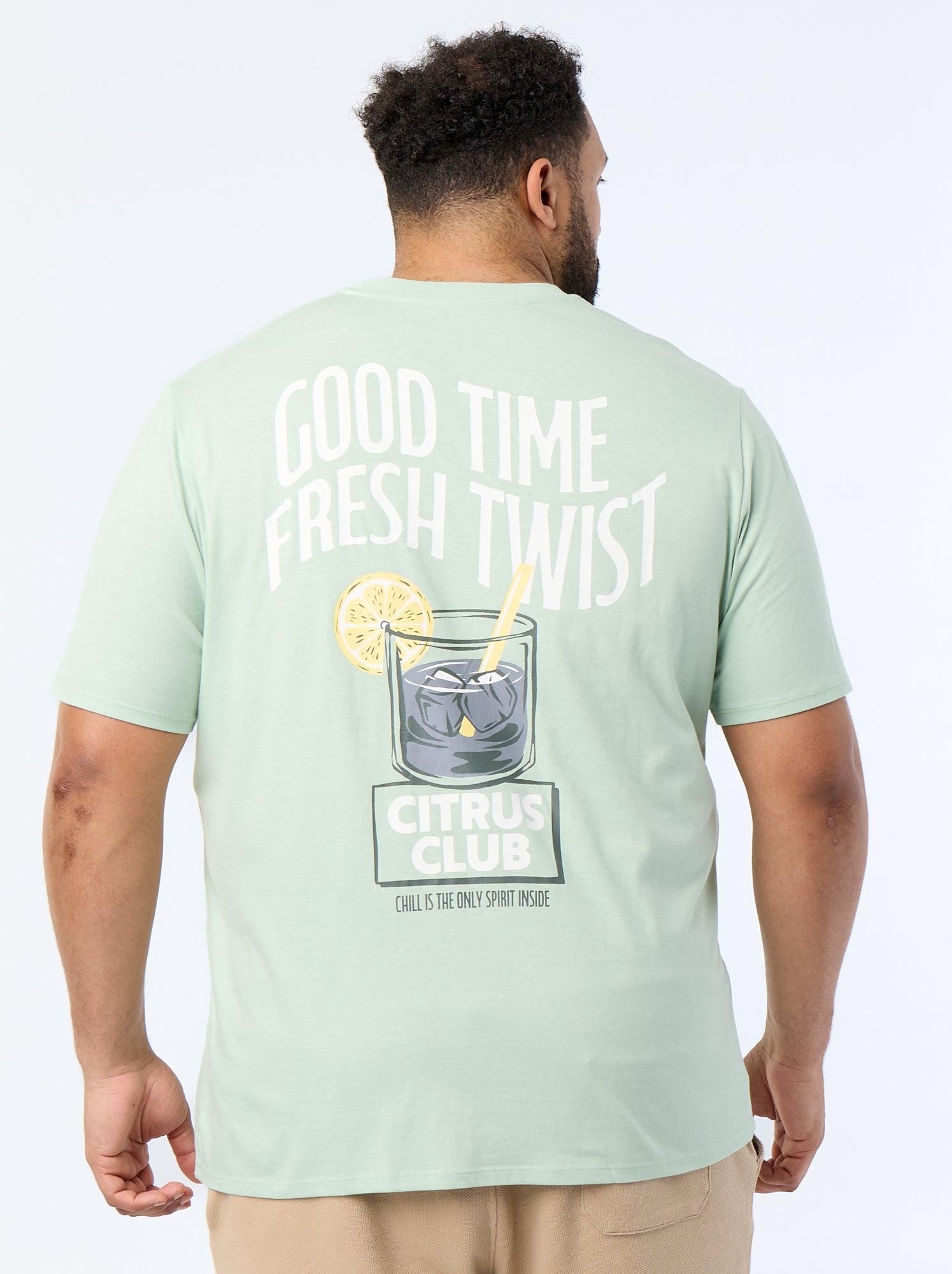T-shirt imprimé à manches courtes - Vert (FUV45_6)