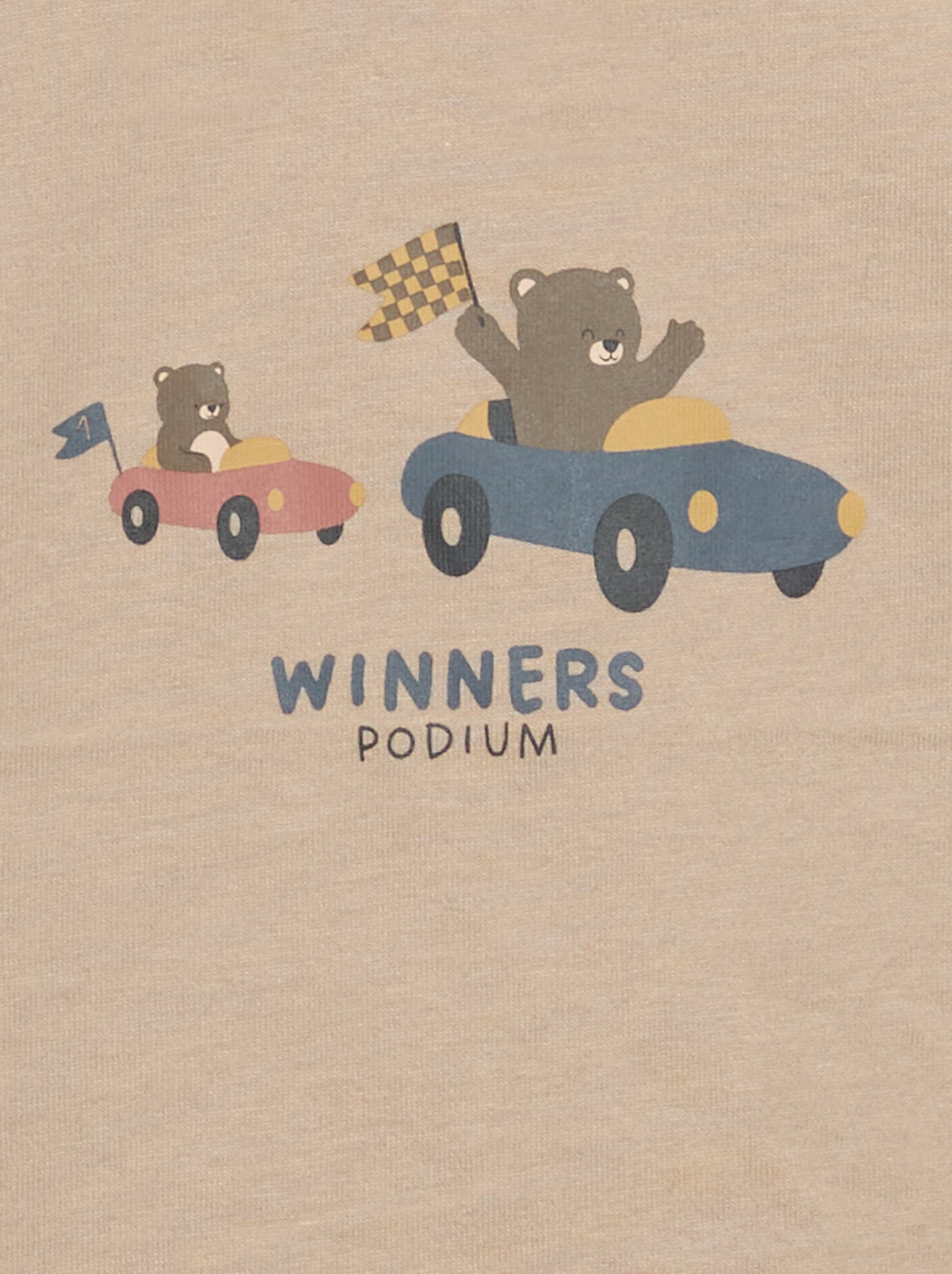T-shirt imprimé à manches longues - Beige