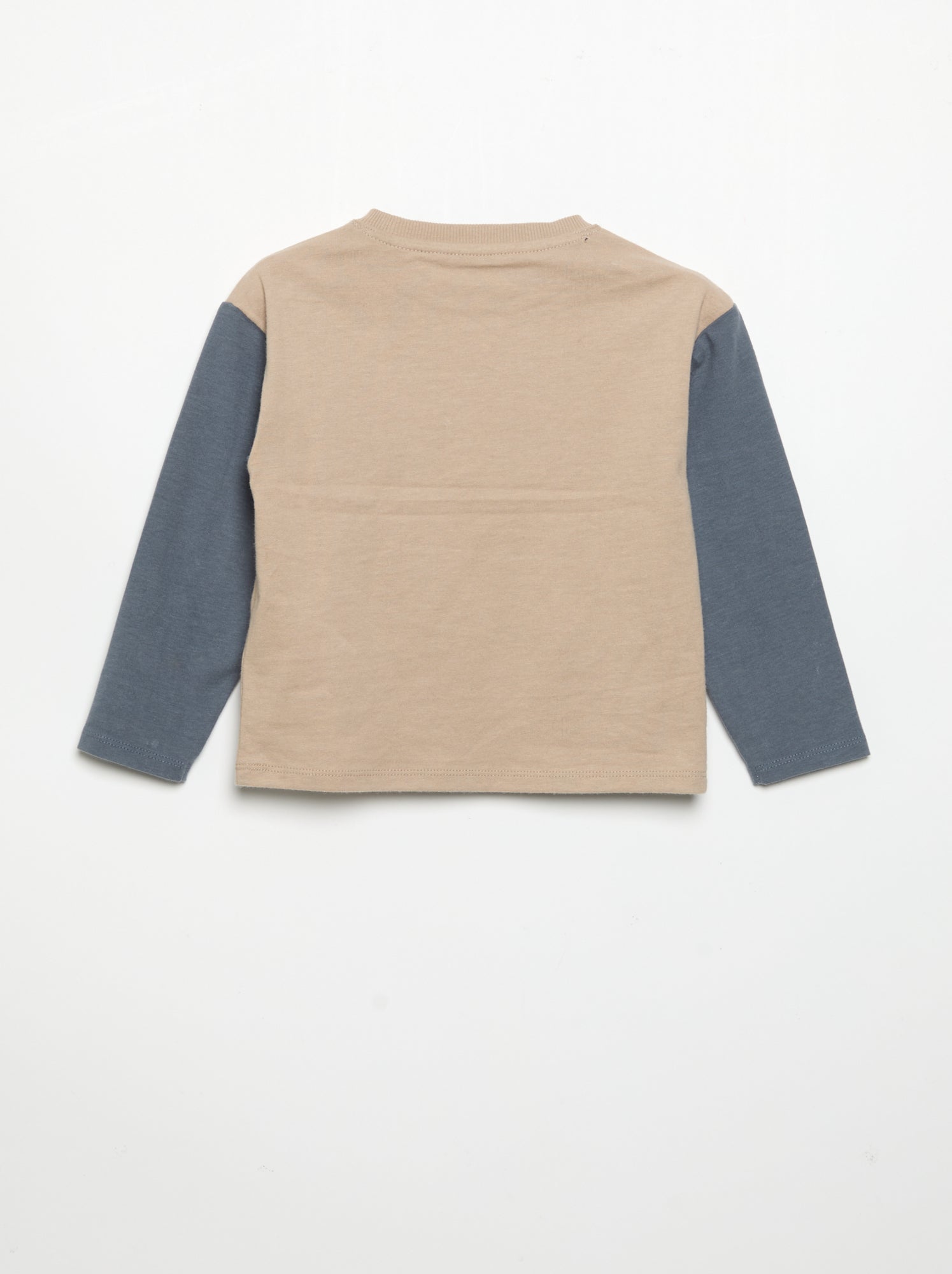 T-shirt imprimé à manches longues - Beige
