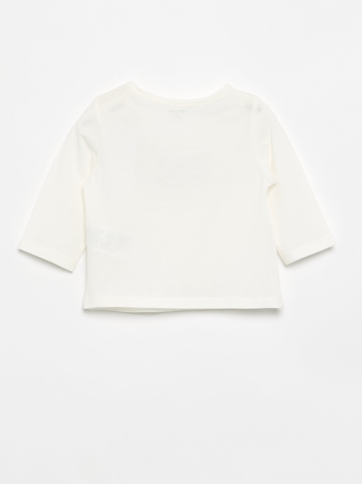 T-shirt imprimé à manches longues - Blanc