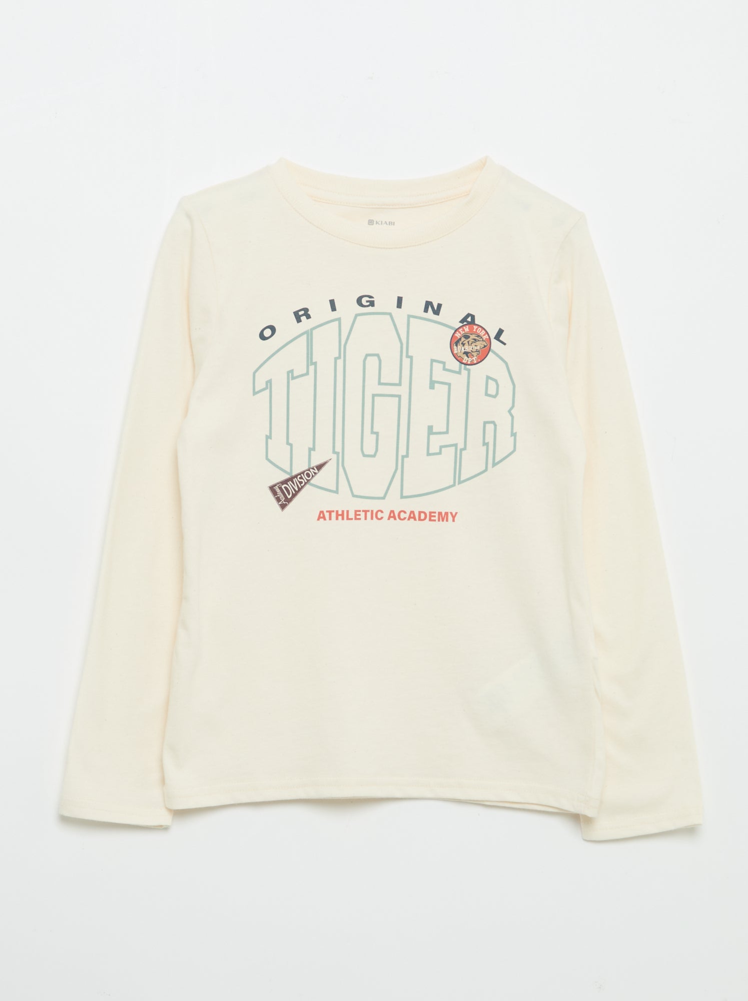 T-shirt imprimé à manches longues - Blanc (GBO94_1)