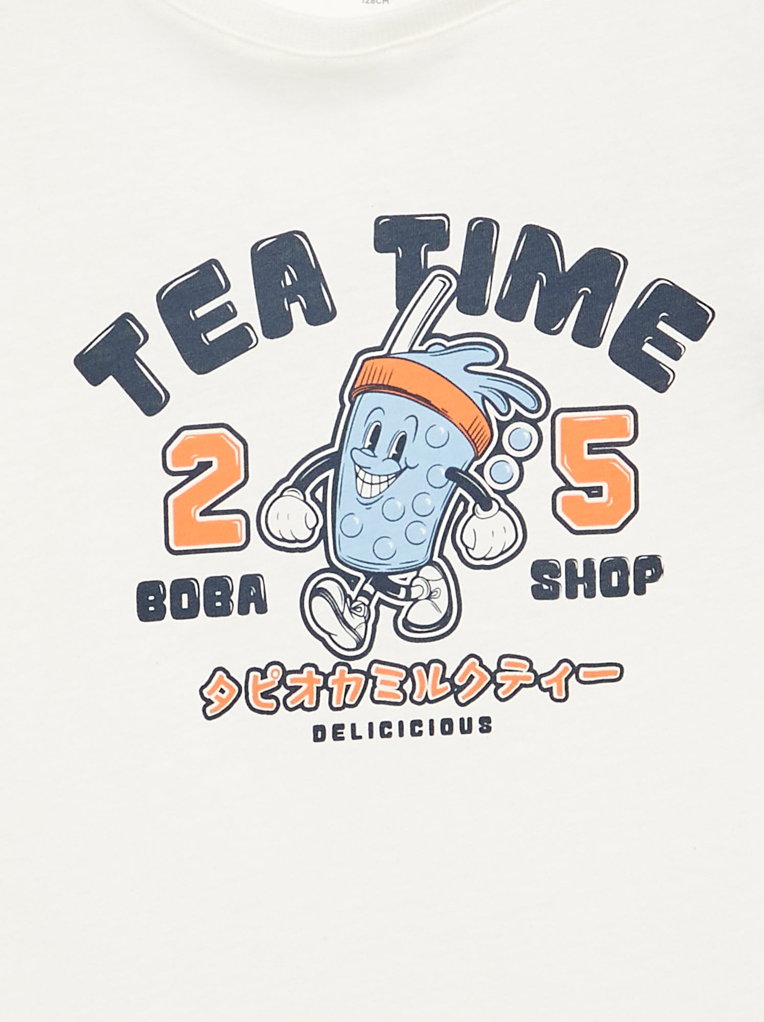 T-shirt imprimé à manches longues - Blanc (GBO94_17)