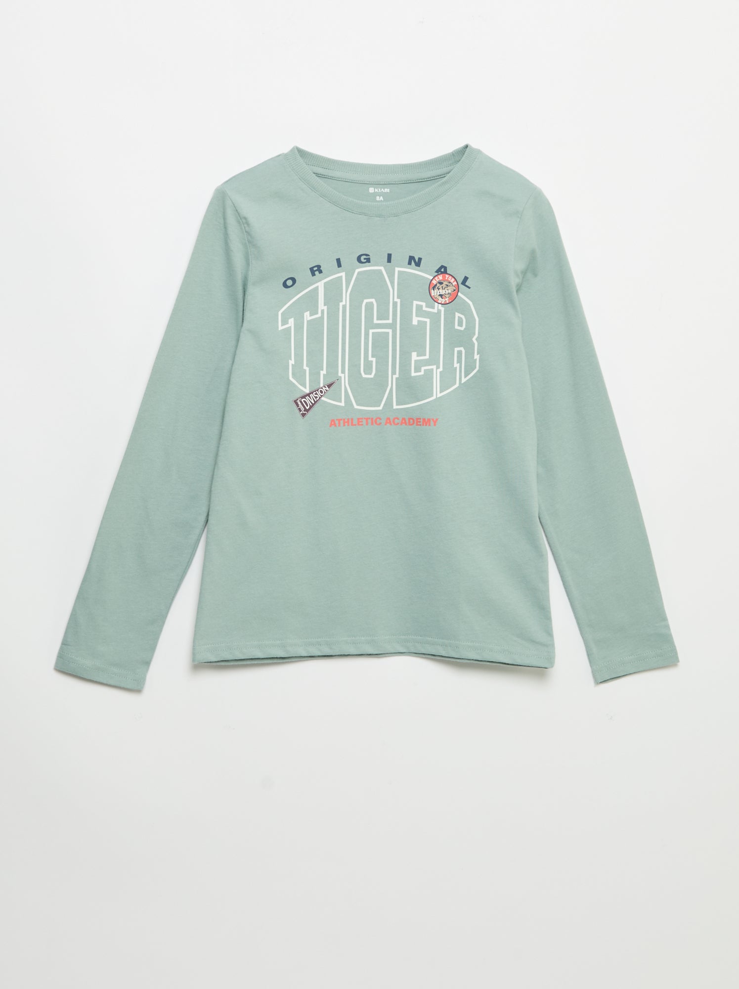 T-shirt imprimé à manches longues - Blanc (GBO94_7)