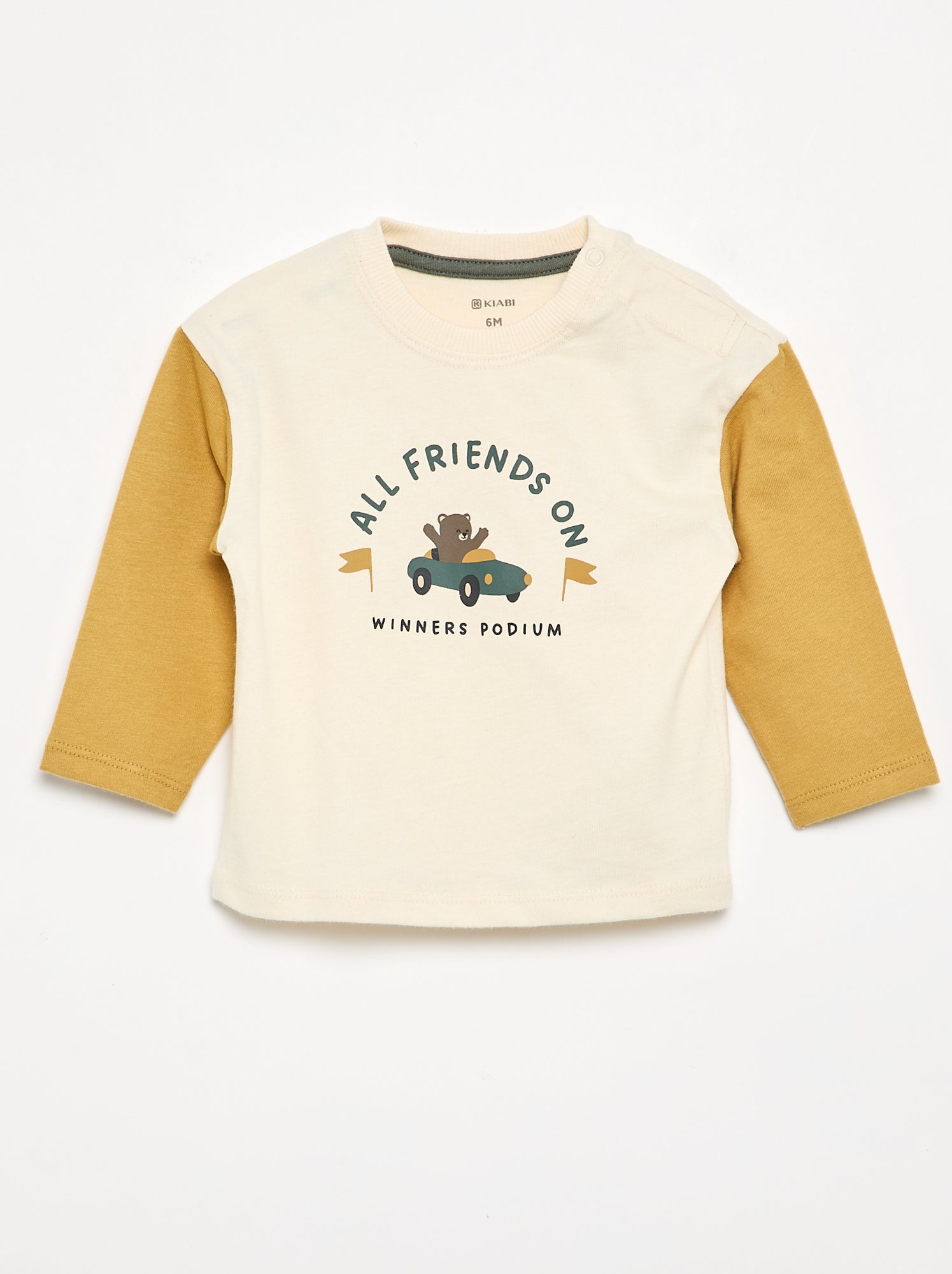 T-shirt imprimé à manches longues - Blanc (GHN05_2)