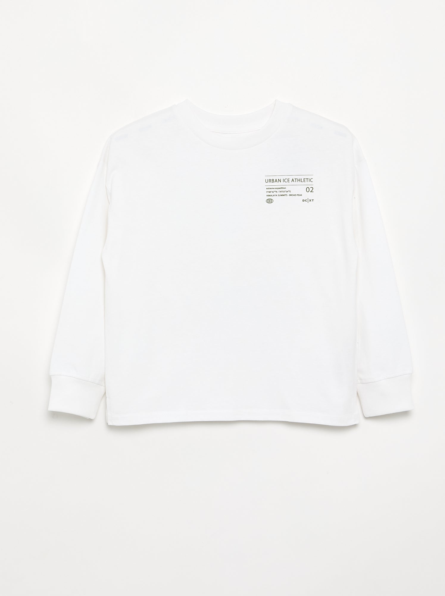 T-shirt imprimé à manches longues - Blanc