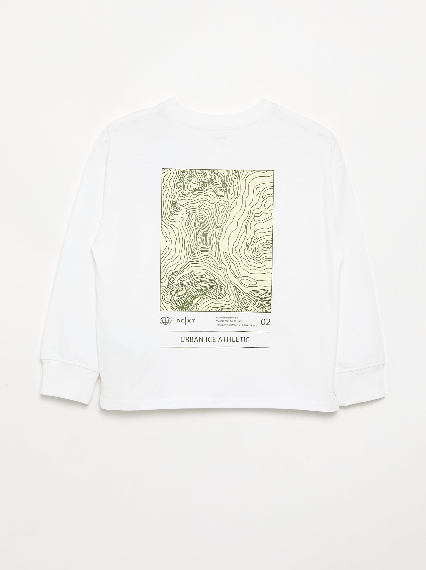 T-shirt imprimé à manches longues - Blanc