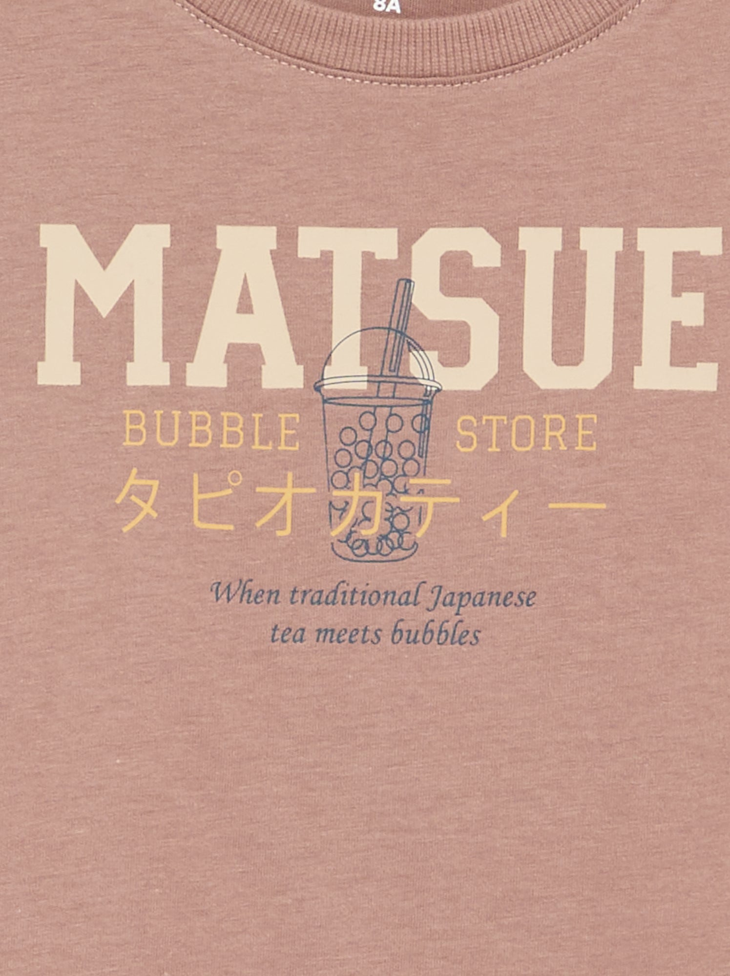 T-shirt imprimé à manches longues - Rose