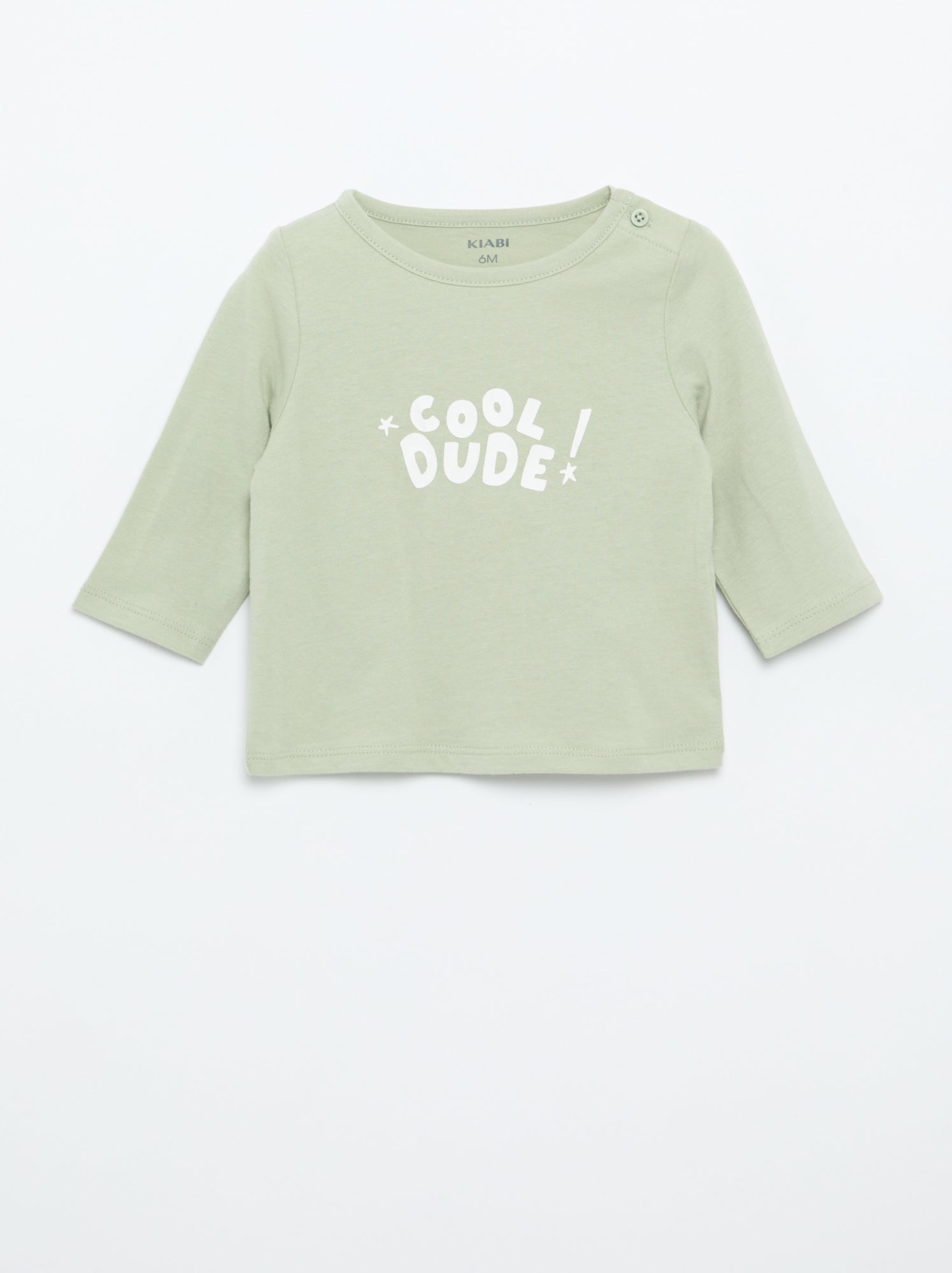 T-shirt imprimé à manches longues - Vert
