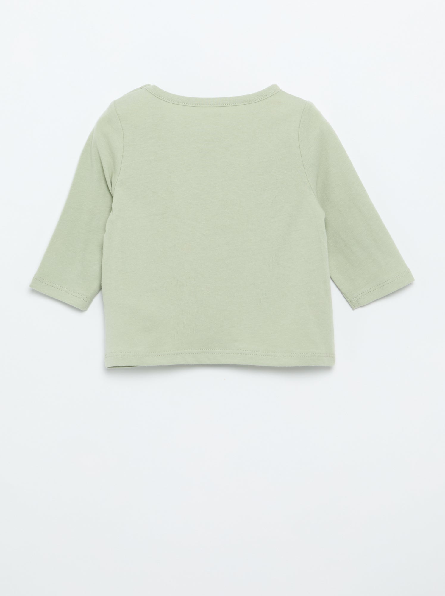 T-shirt imprimé à manches longues - Vert