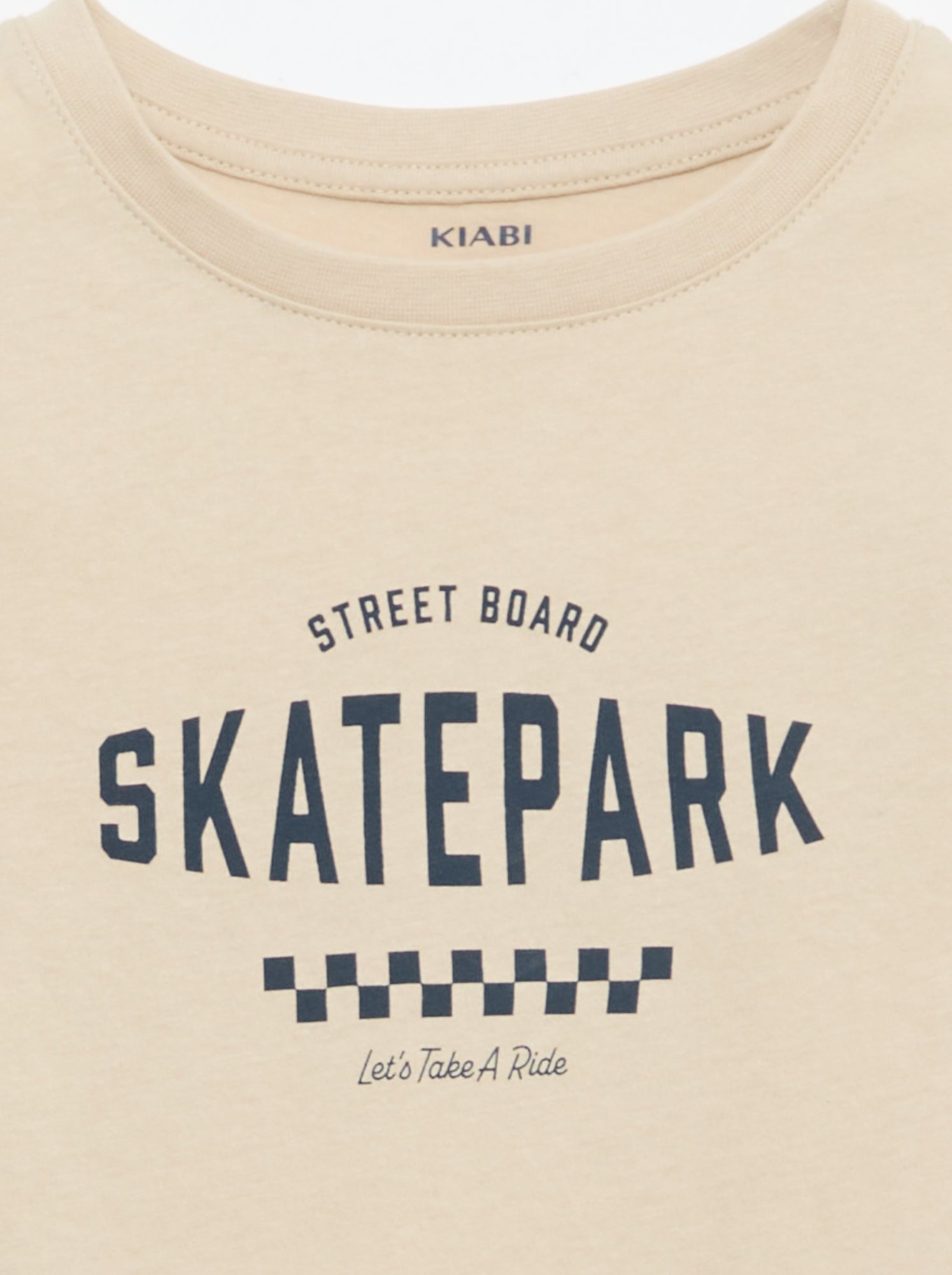 T-shirt imprimé à message - Beige