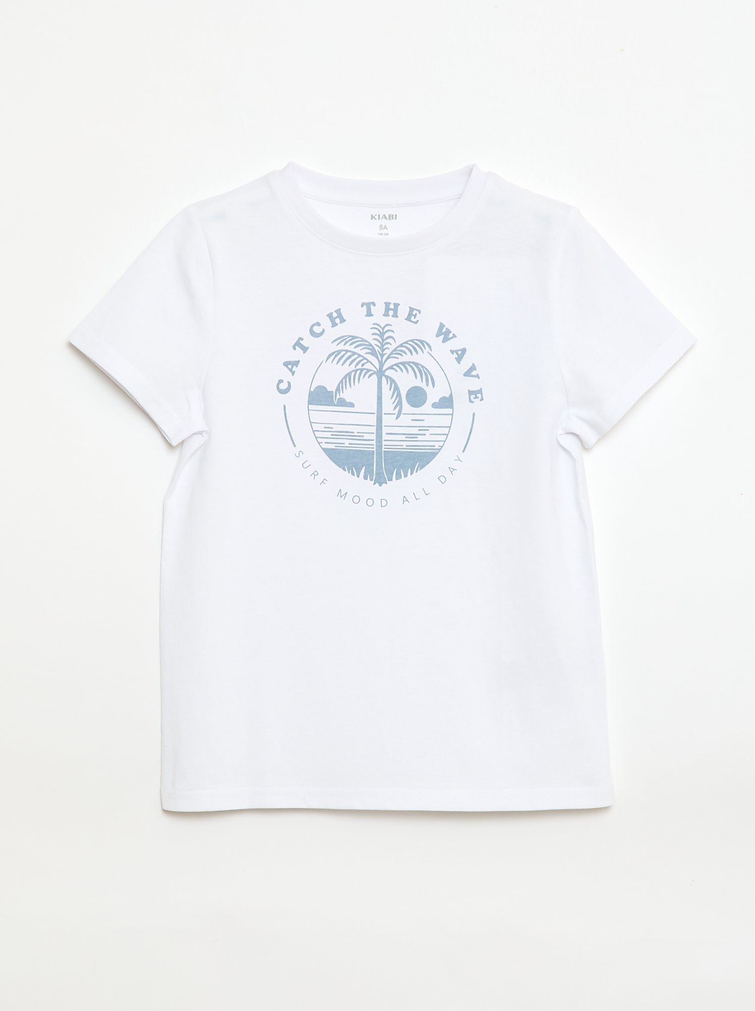 T-shirt imprimé à message - Blanc (EUP57_10)