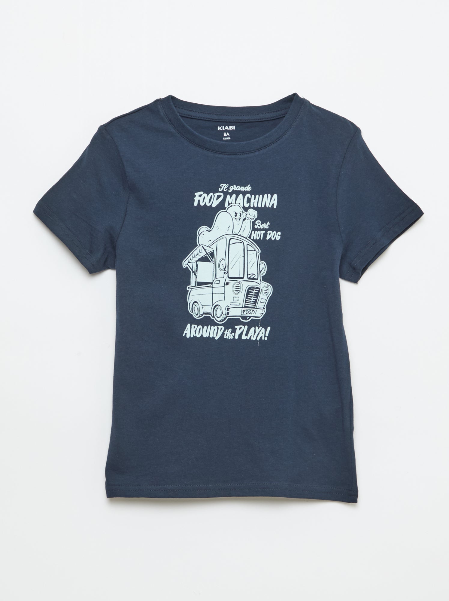 T-shirt imprimé à message - Blanc (EUP57_12)