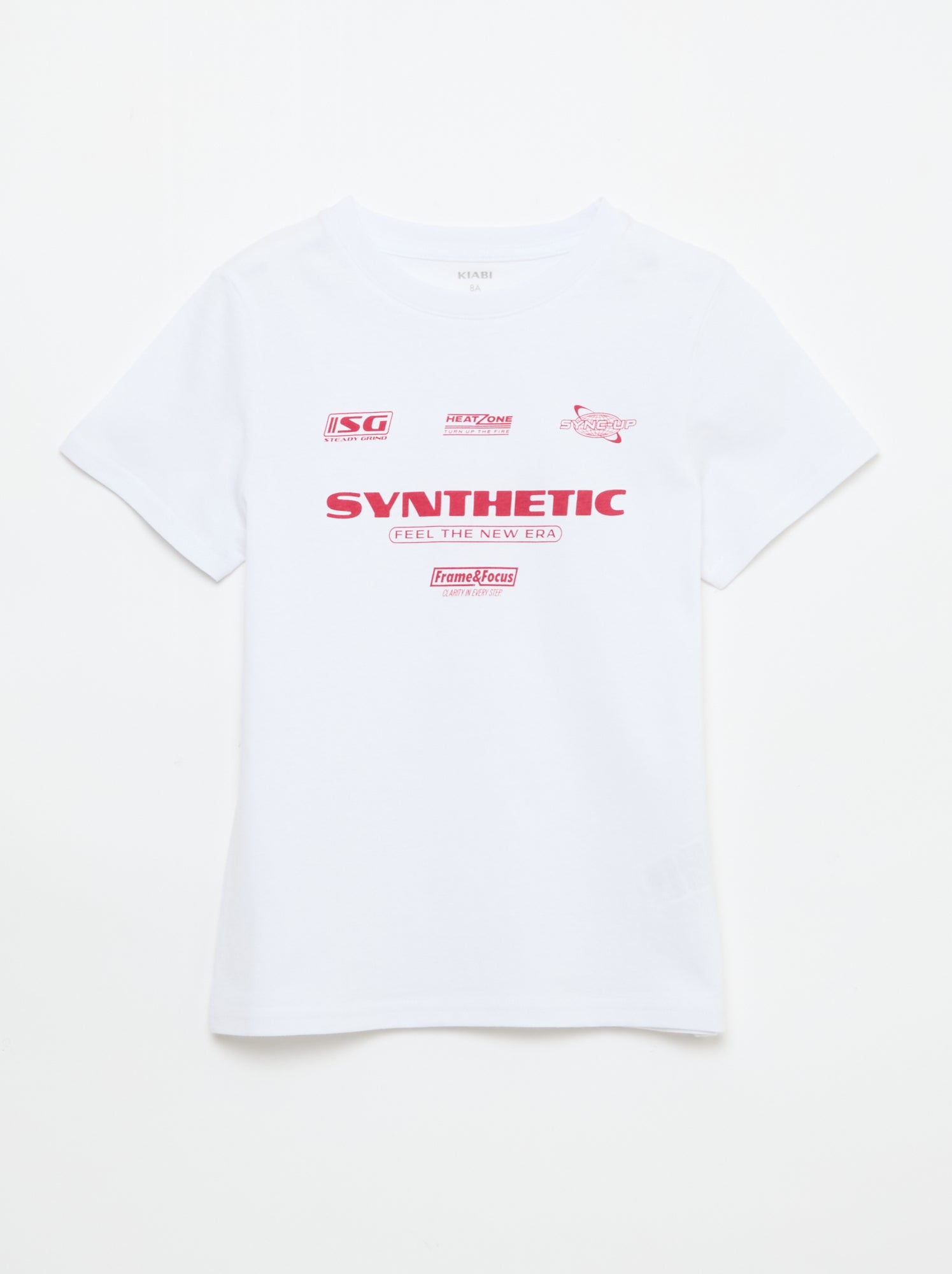 T-shirt imprimé à message - Blanc (EUP57_18)