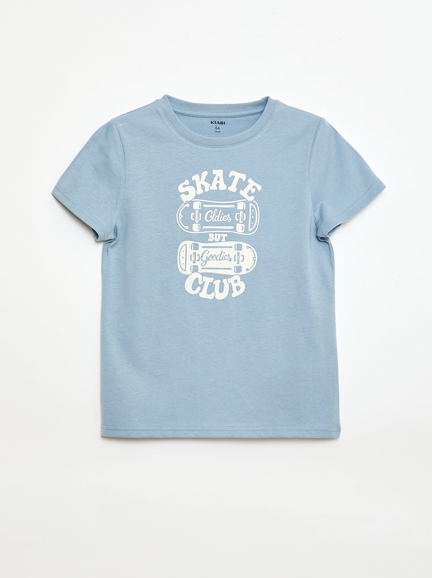 T-shirt imprimé à message - Bleu