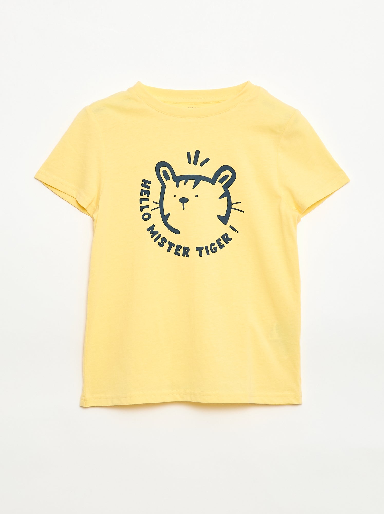 T-shirt imprimé à message - Jaune