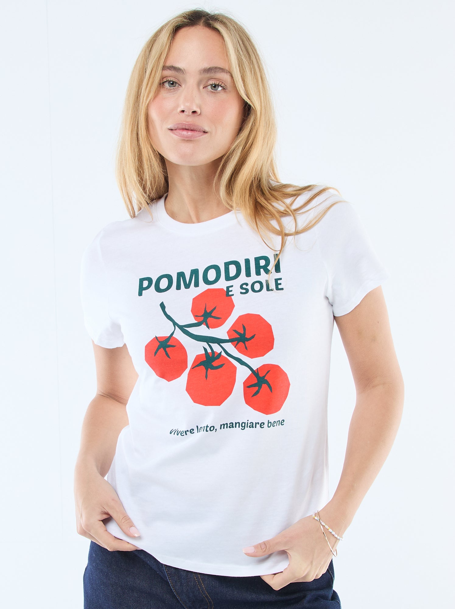 T-shirt imprimé - Blanc (CLC07_41)