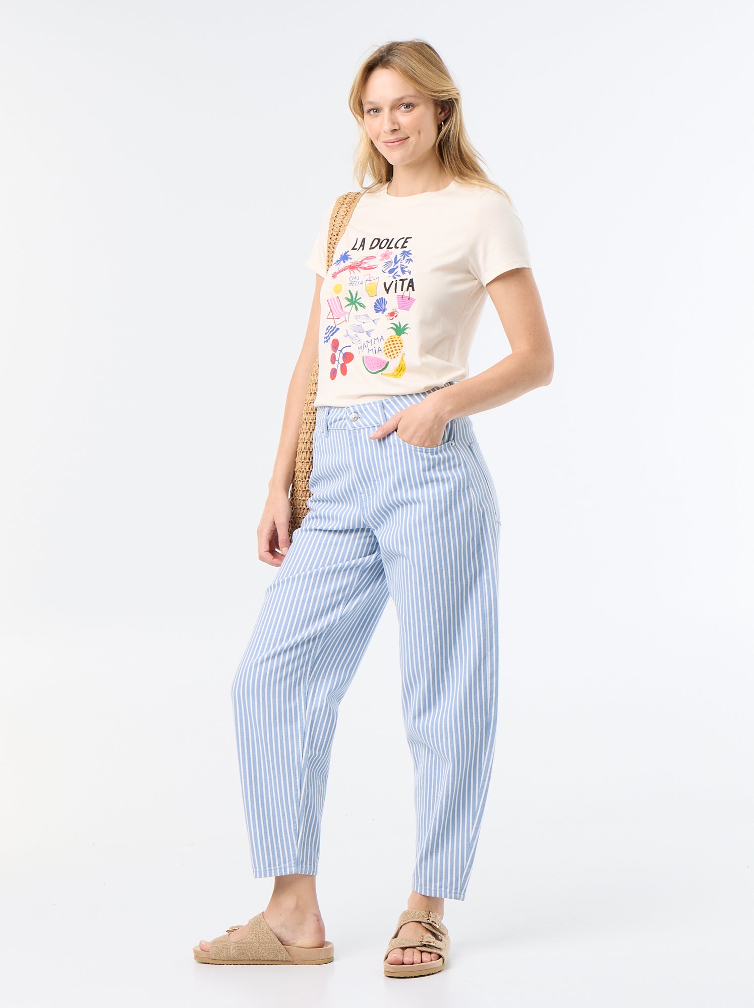 T-shirt imprimé - Blanc (CLC07_63)