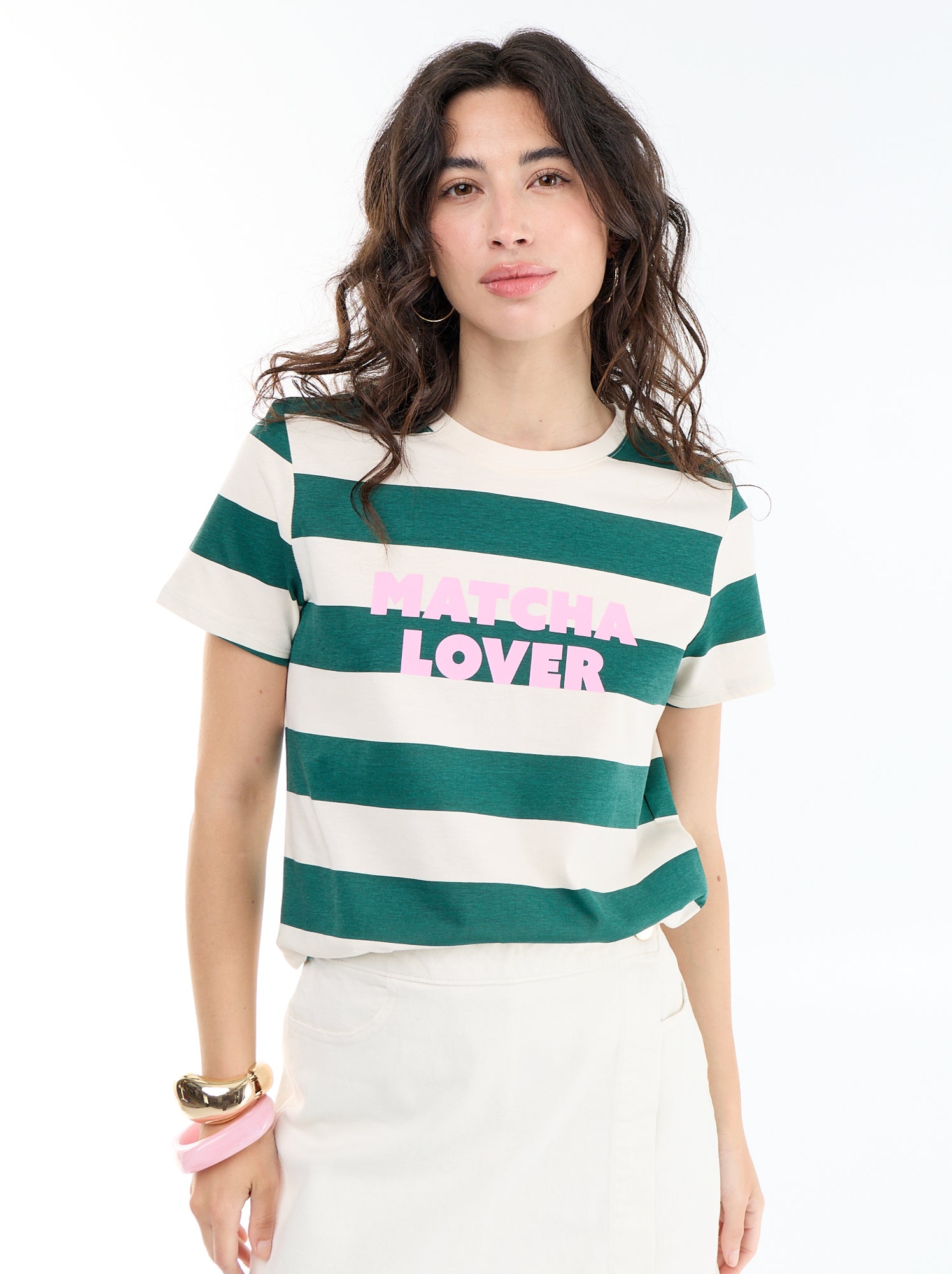 T-shirt imprimé - Blanc (CLC07_65)