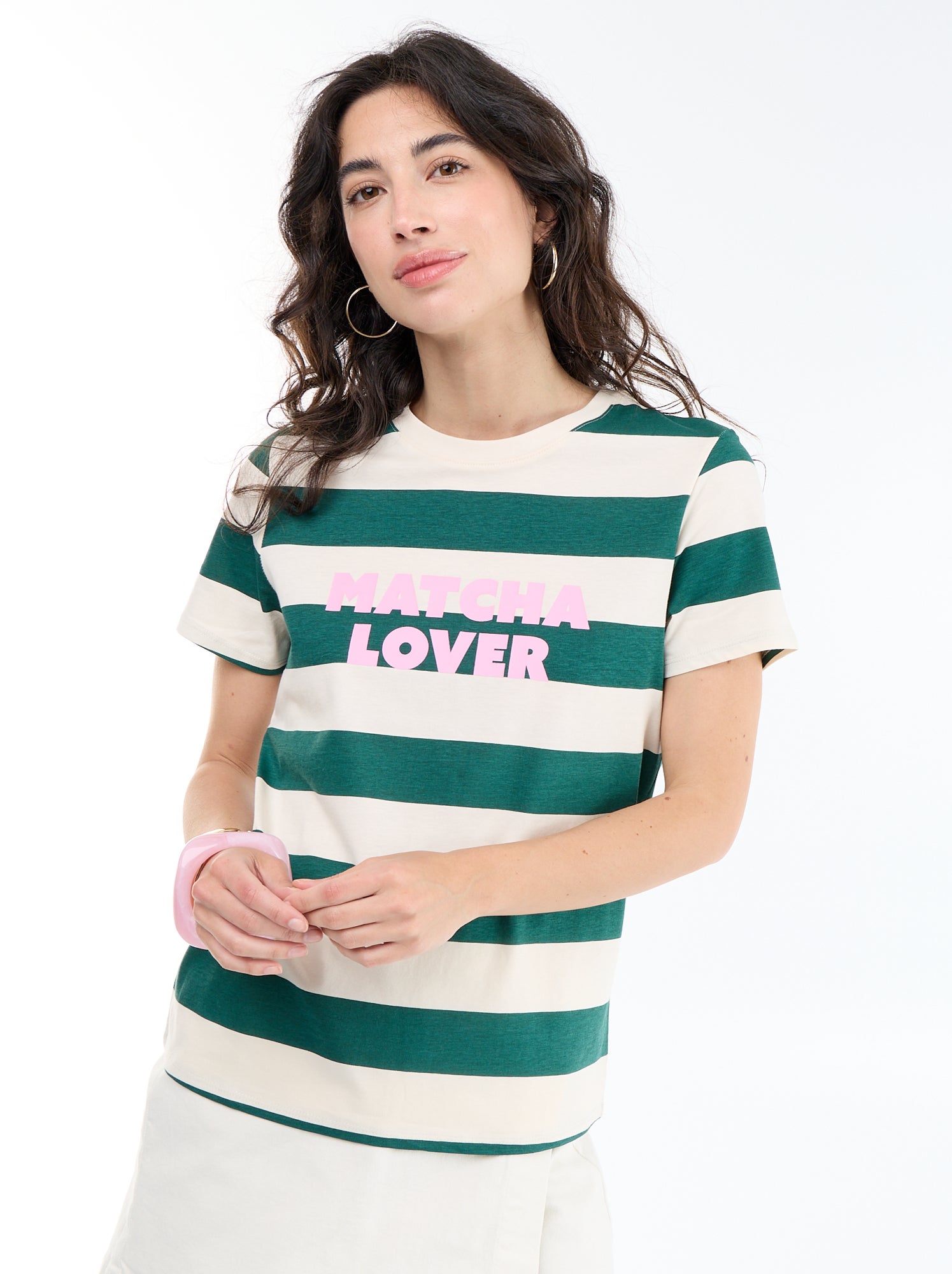 T-shirt imprimé - Blanc (CLC07_65)