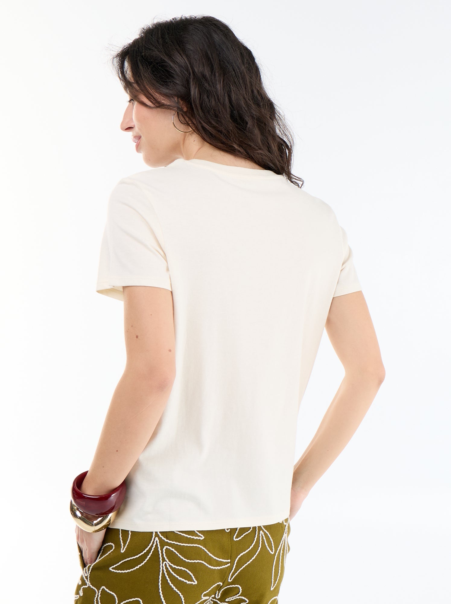 T-shirt imprimé - Blanc (CLC07_66)