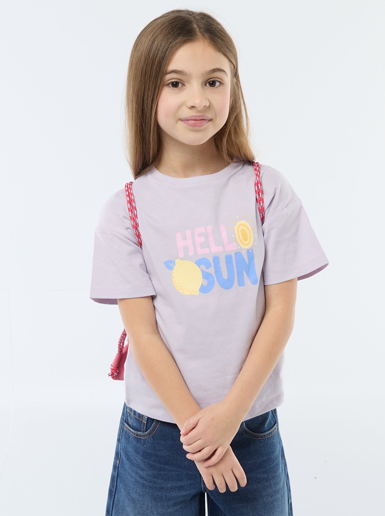 T-shirt imprimé fantaisie - Violet