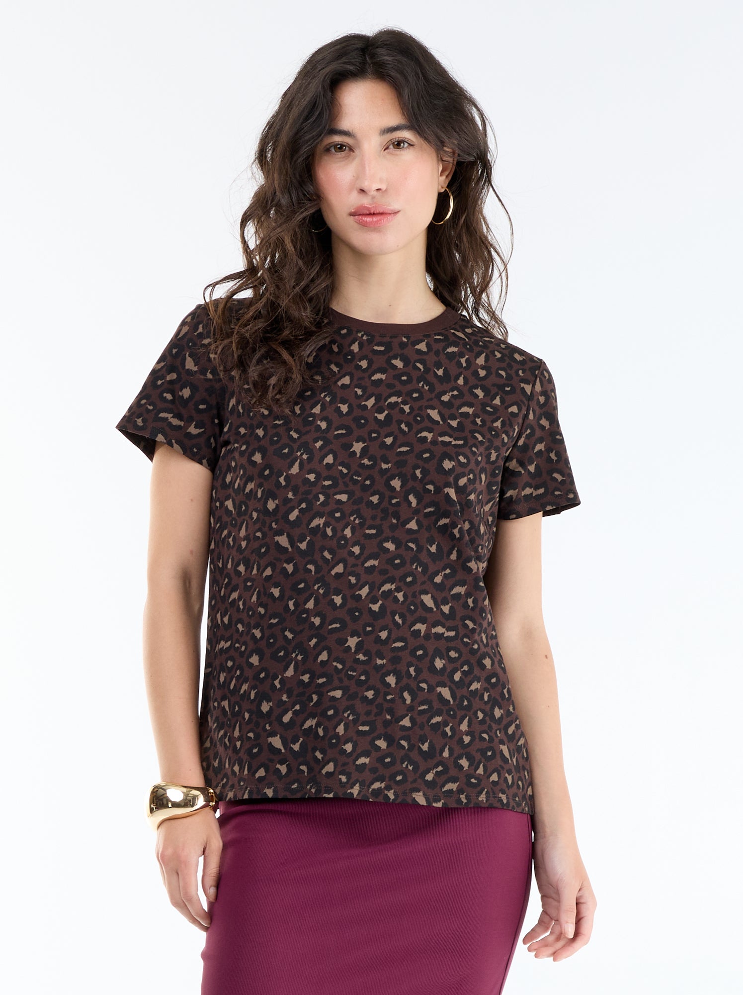 T-shirt imprimé - Marron (CLC07_64)