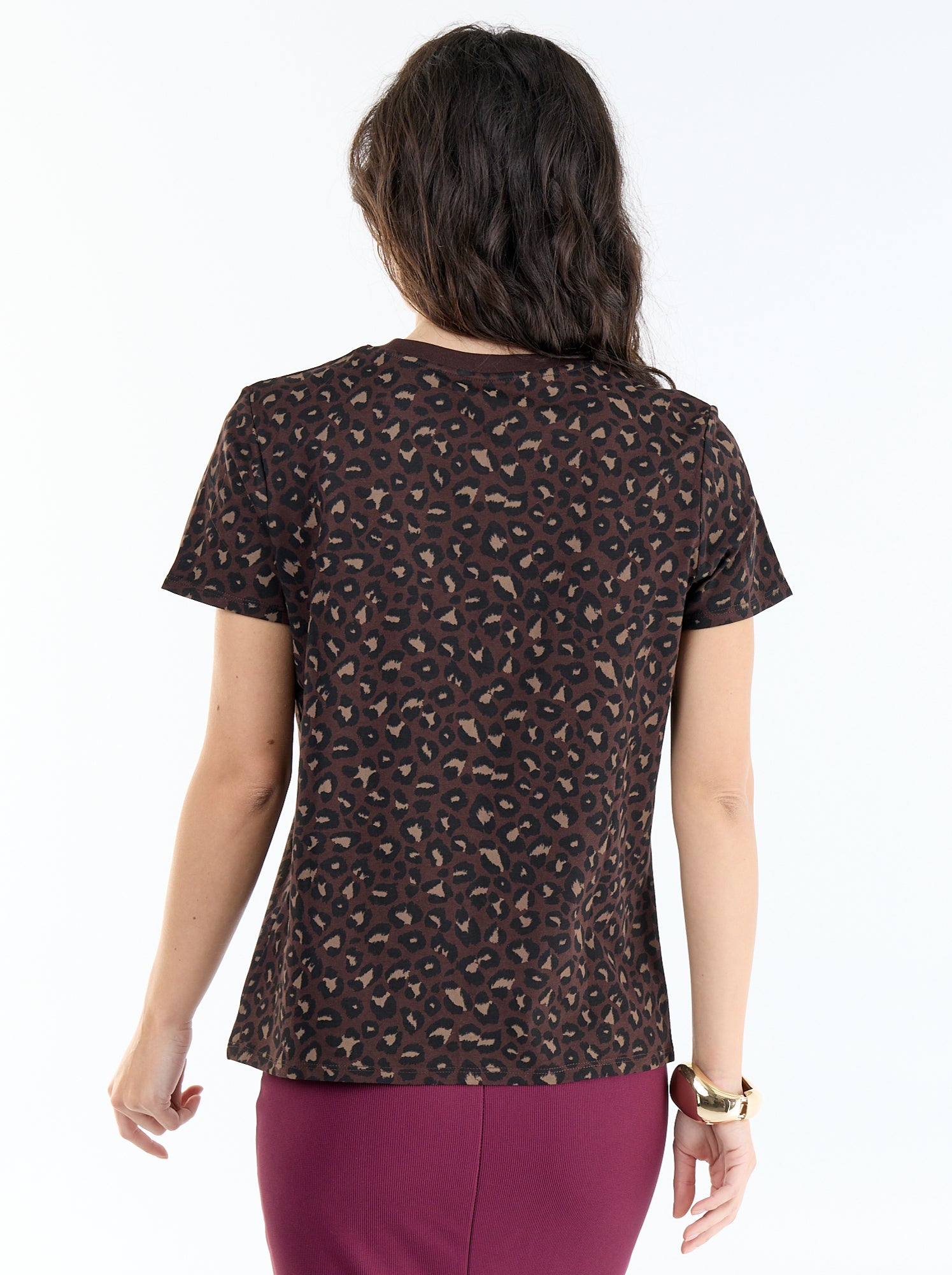 T-shirt imprimé - Marron (CLC07_64)