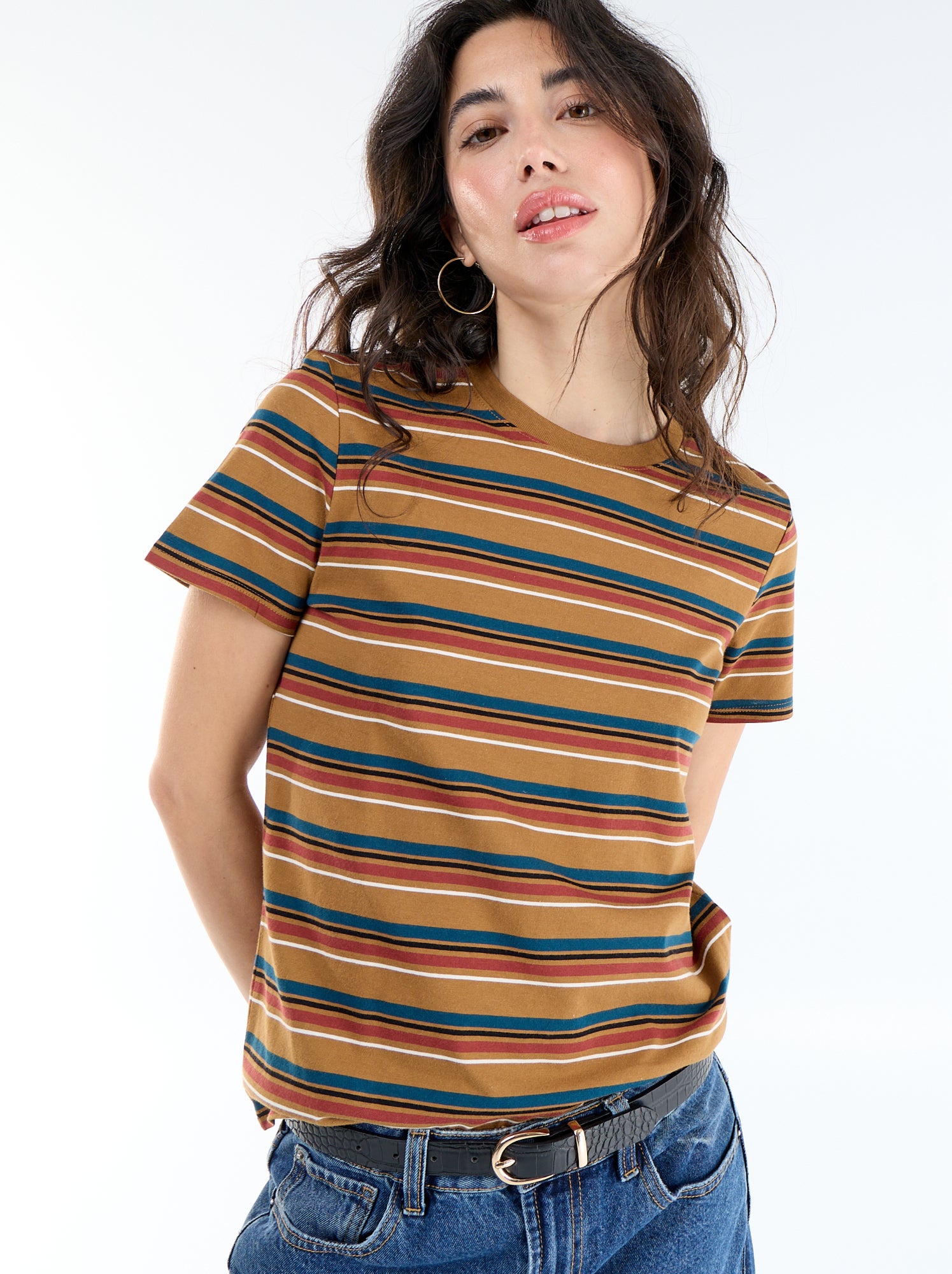T-shirt imprimé - Marron (CLC07_68)