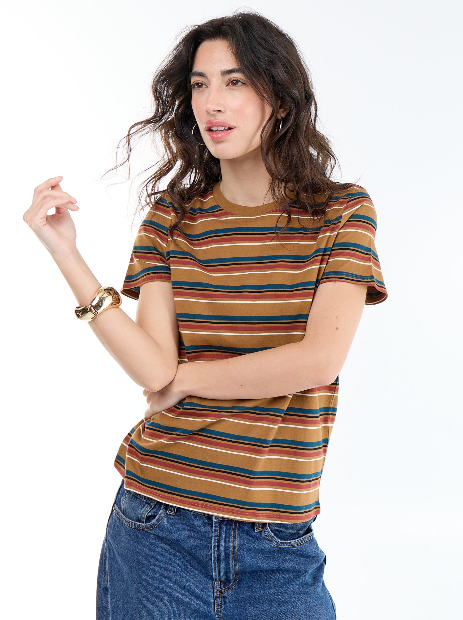 T-shirt imprimé - Marron (CLC07_68)