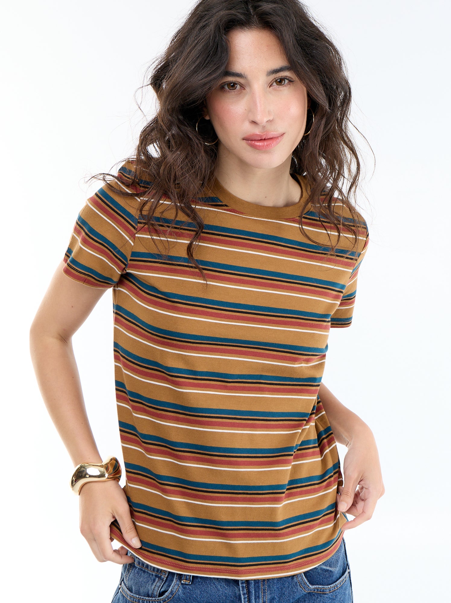 T-shirt imprimé - Marron (CLC07_68)