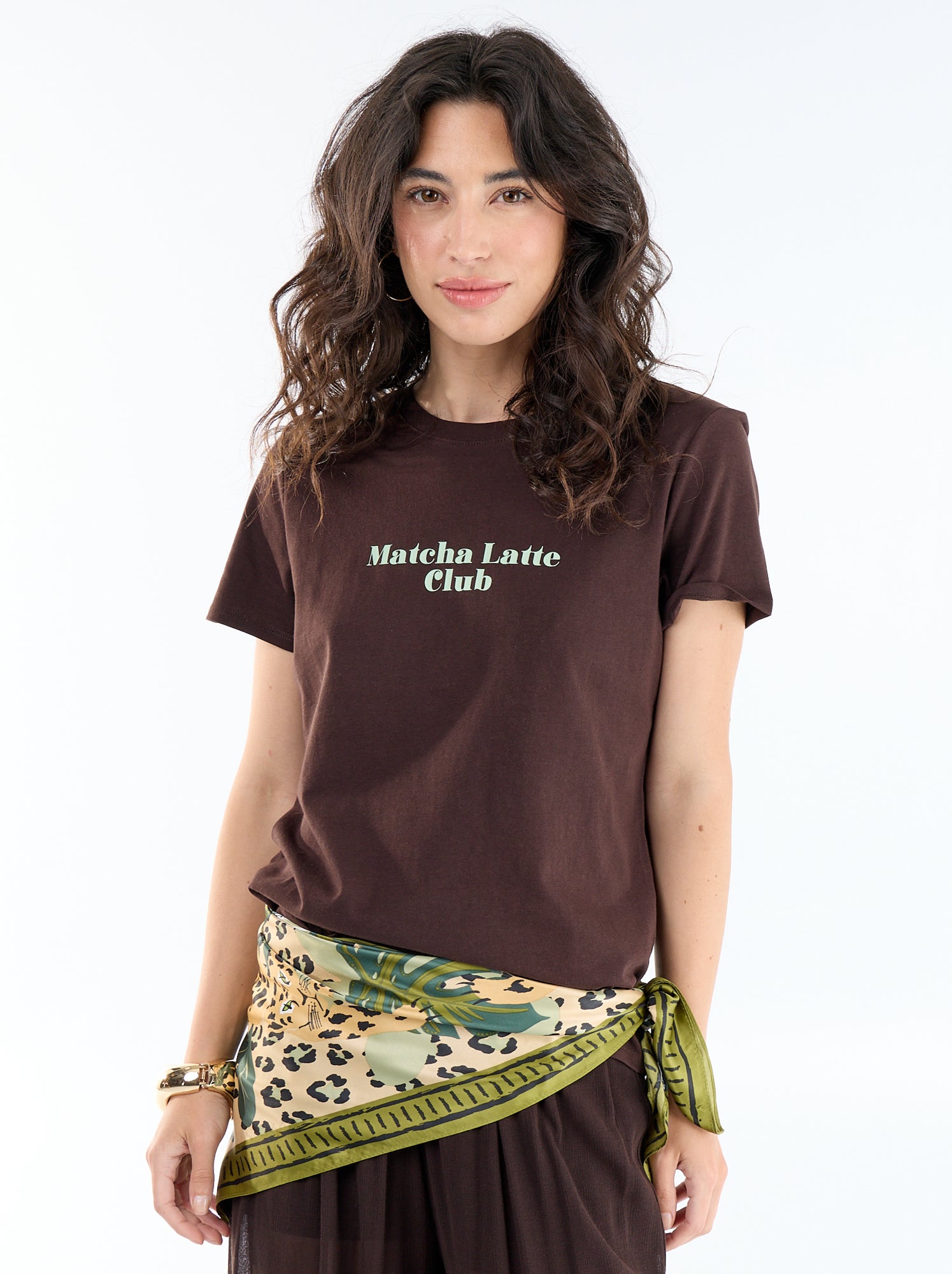 T-shirt imprimé - Marron (CLC07_71)