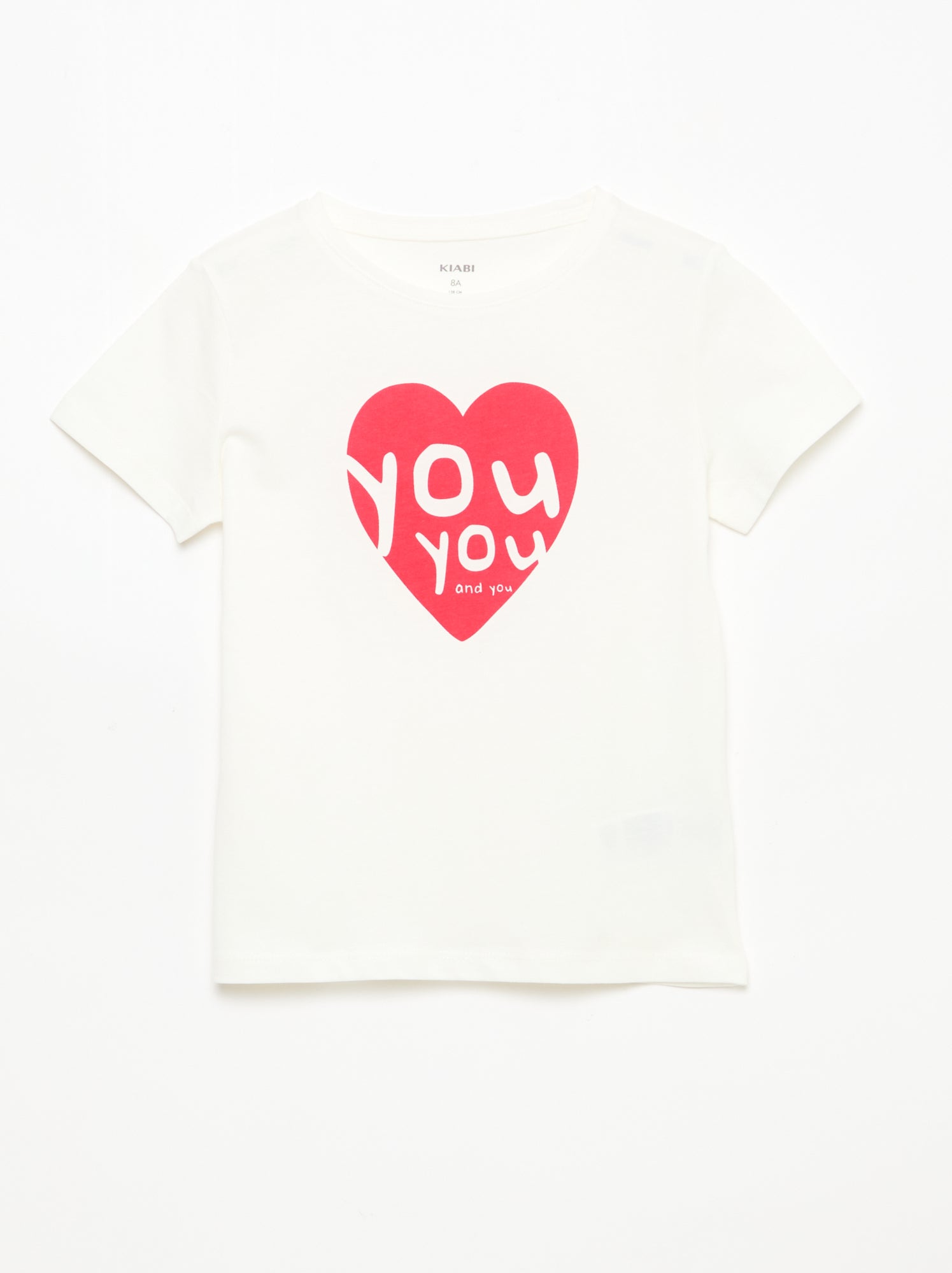 T-shirt imprimé message à manches courtes - Blanc
