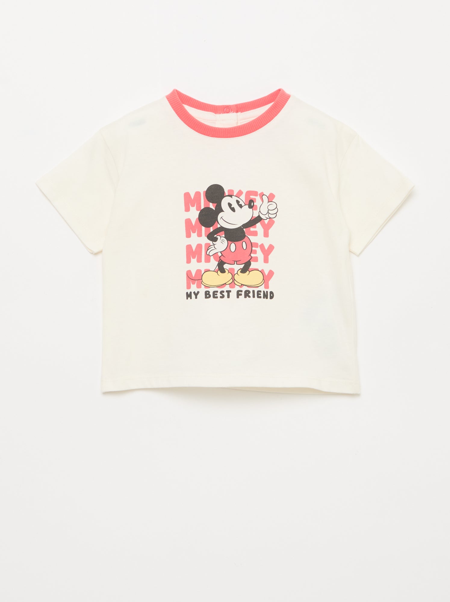 T-shirt imprimé 'Mickey' à manches courtes - Blanc