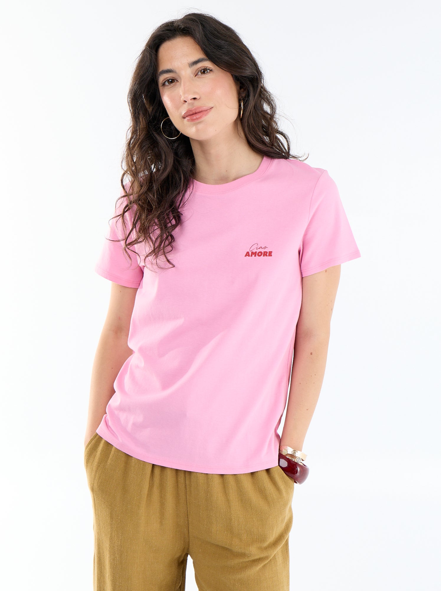 T-shirt imprimé - Rose
