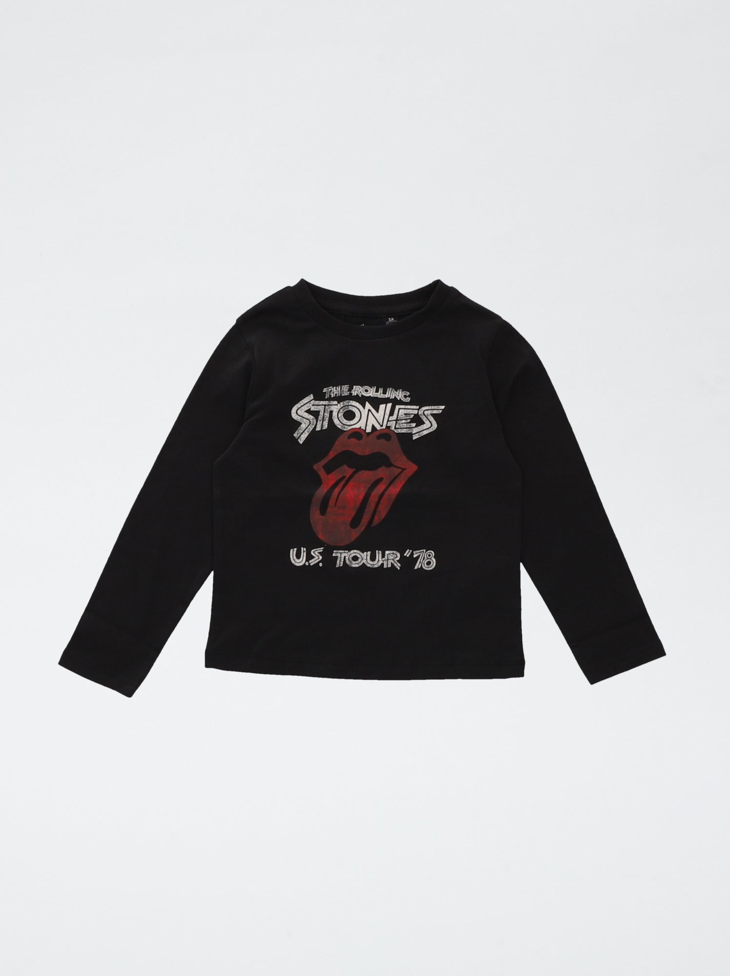 T-shirt imprimé 'The Rolling Stones' en coton uni - Noir