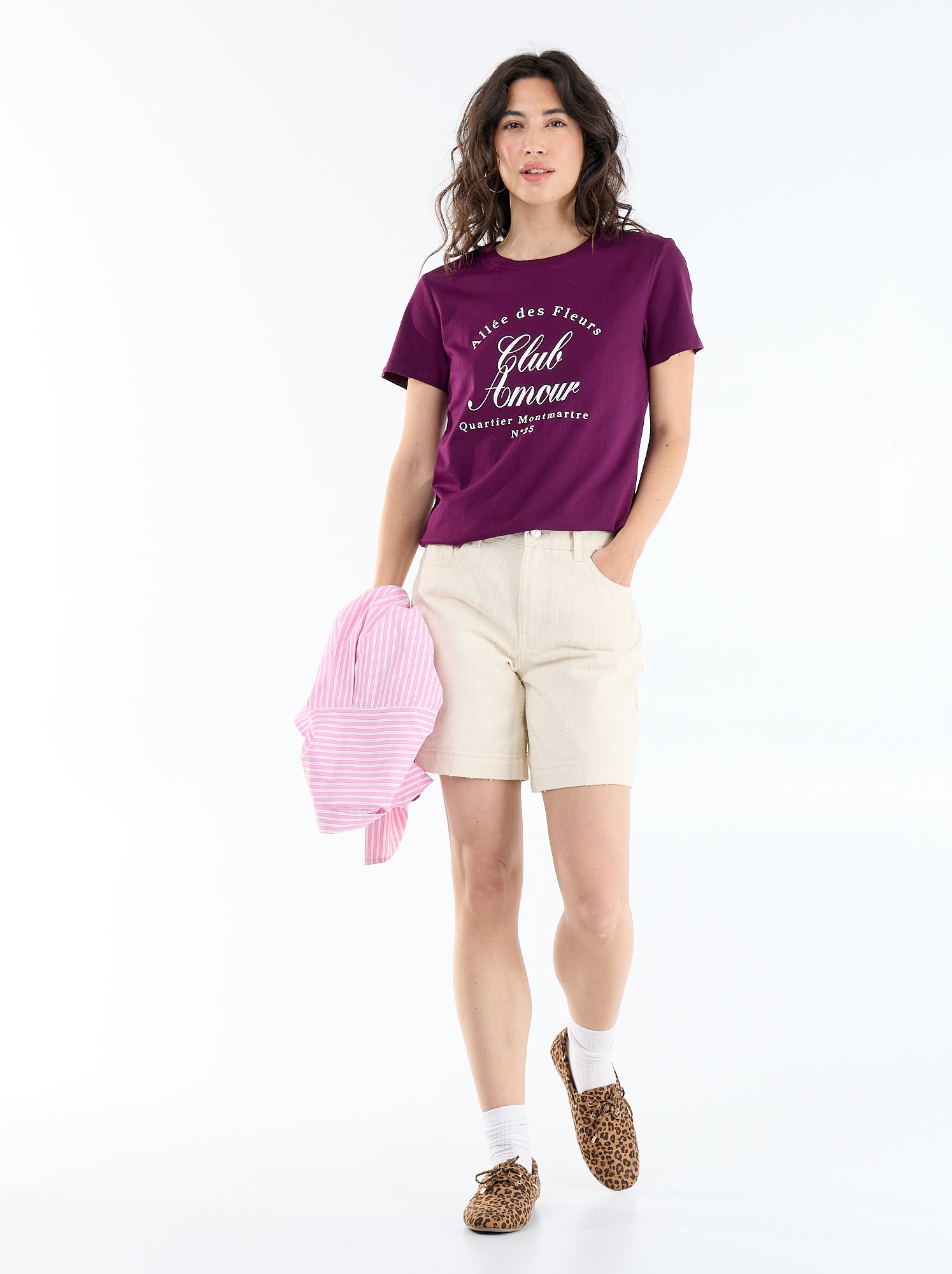 T-shirt imprimé - Violet