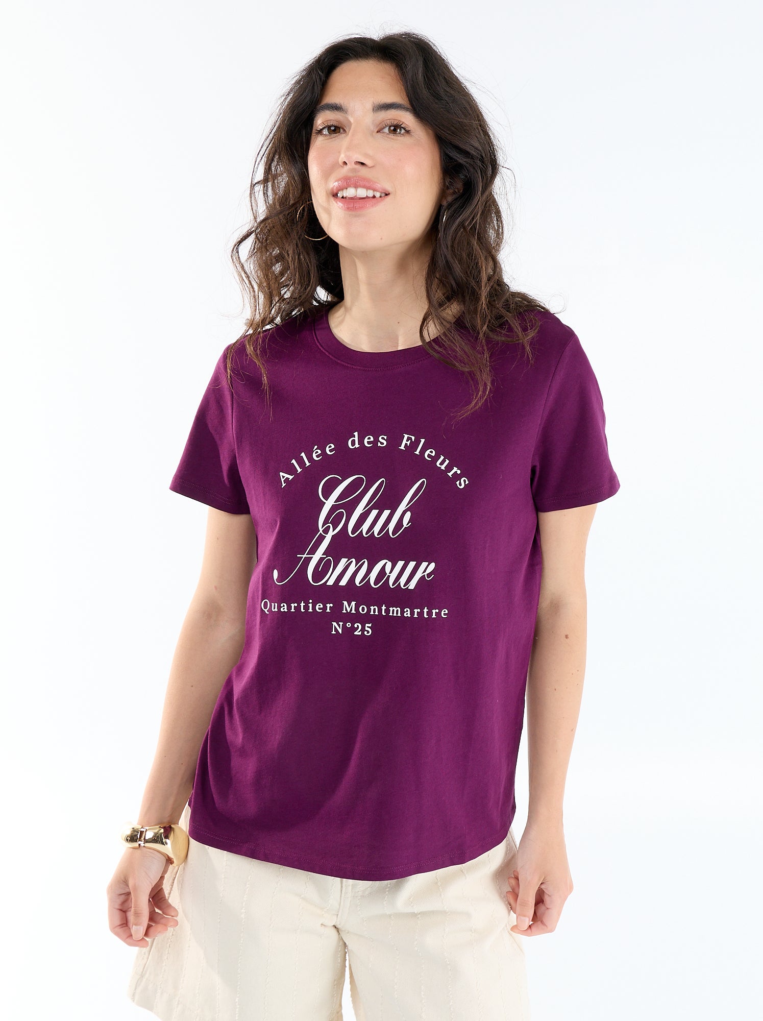 T-shirt imprimé - Violet