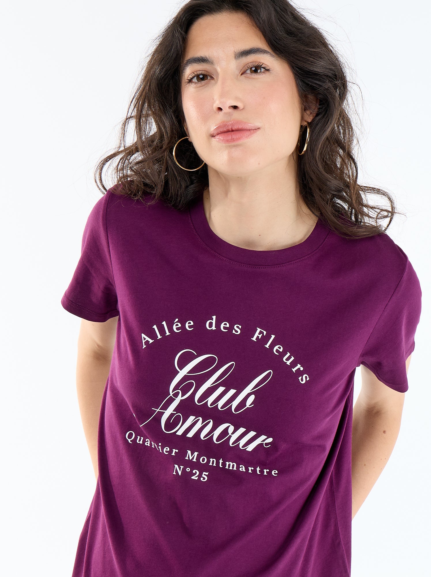 T-shirt imprimé - Violet