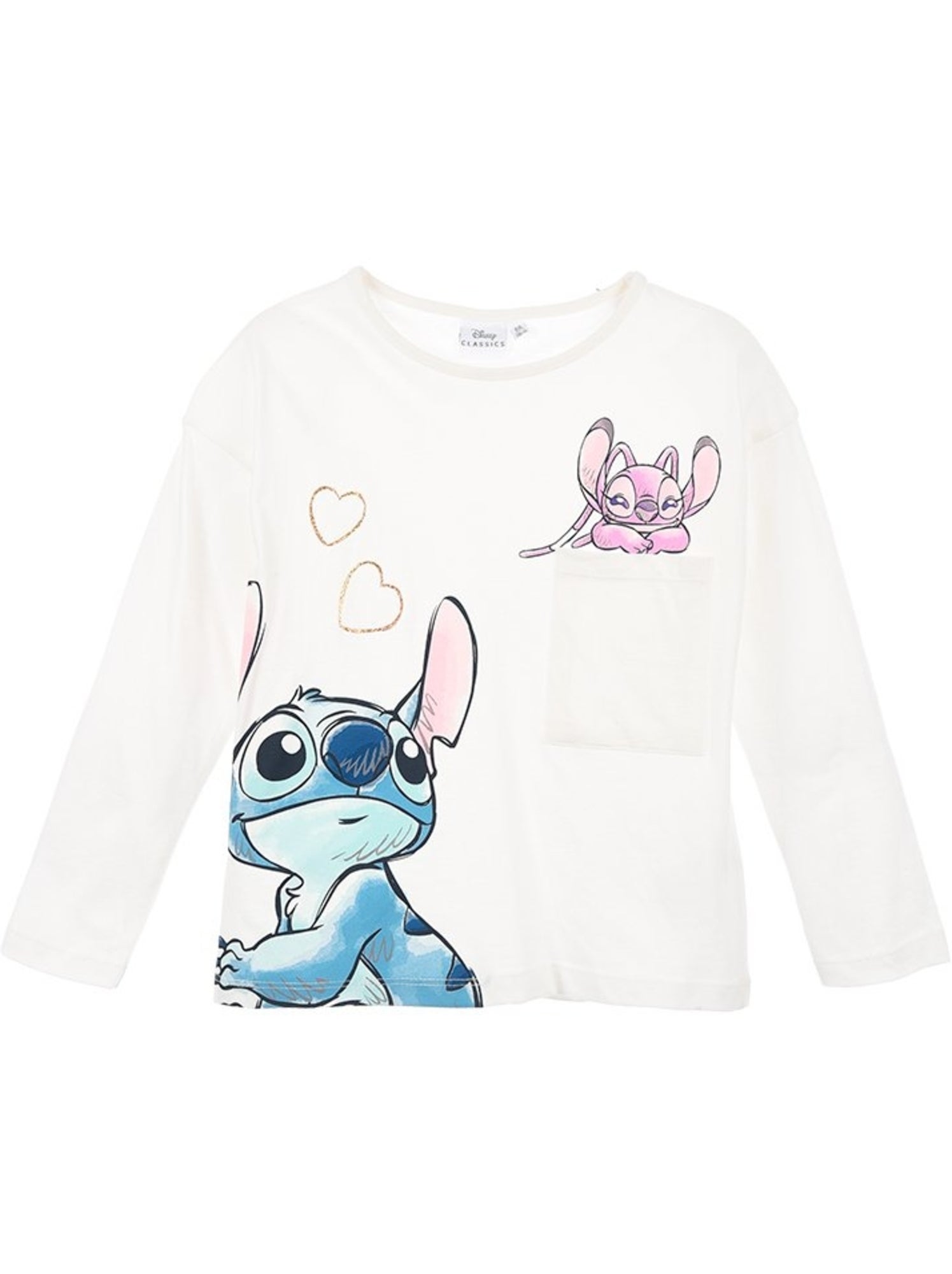 T-Shirt Lilo et Stitch | Licence Officielle - Blanc