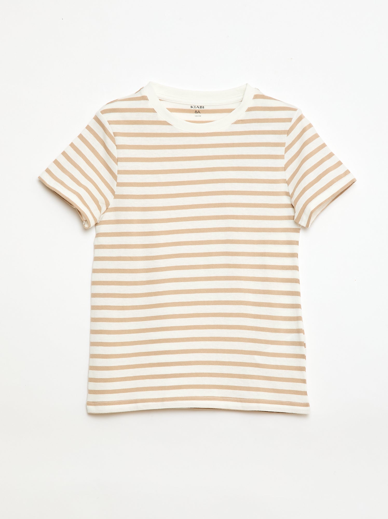 T-shirt manches courtes à motif - Beige